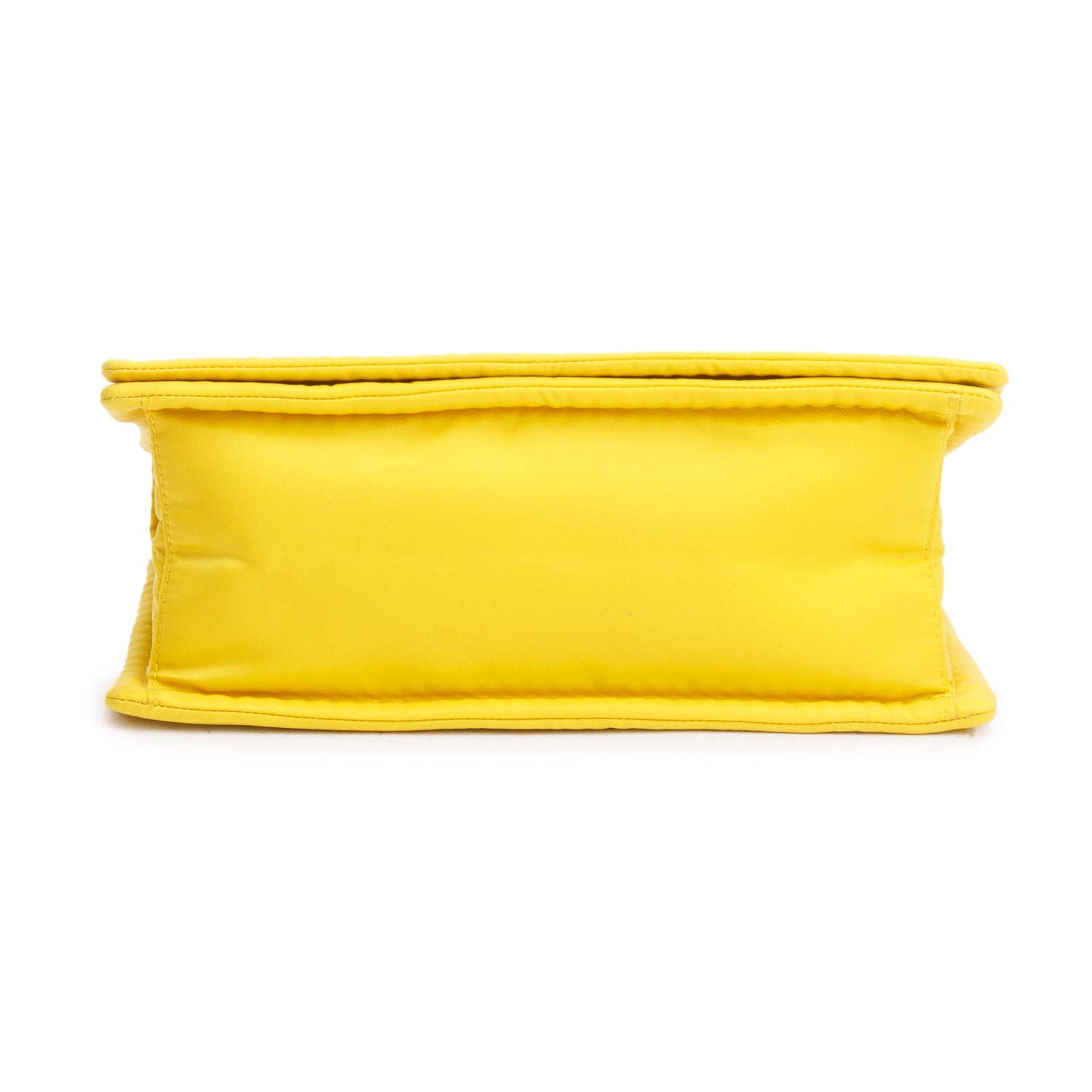 Prada Yellow Nylon Tessuto Chain Flap Bag w/ Authenticity Card