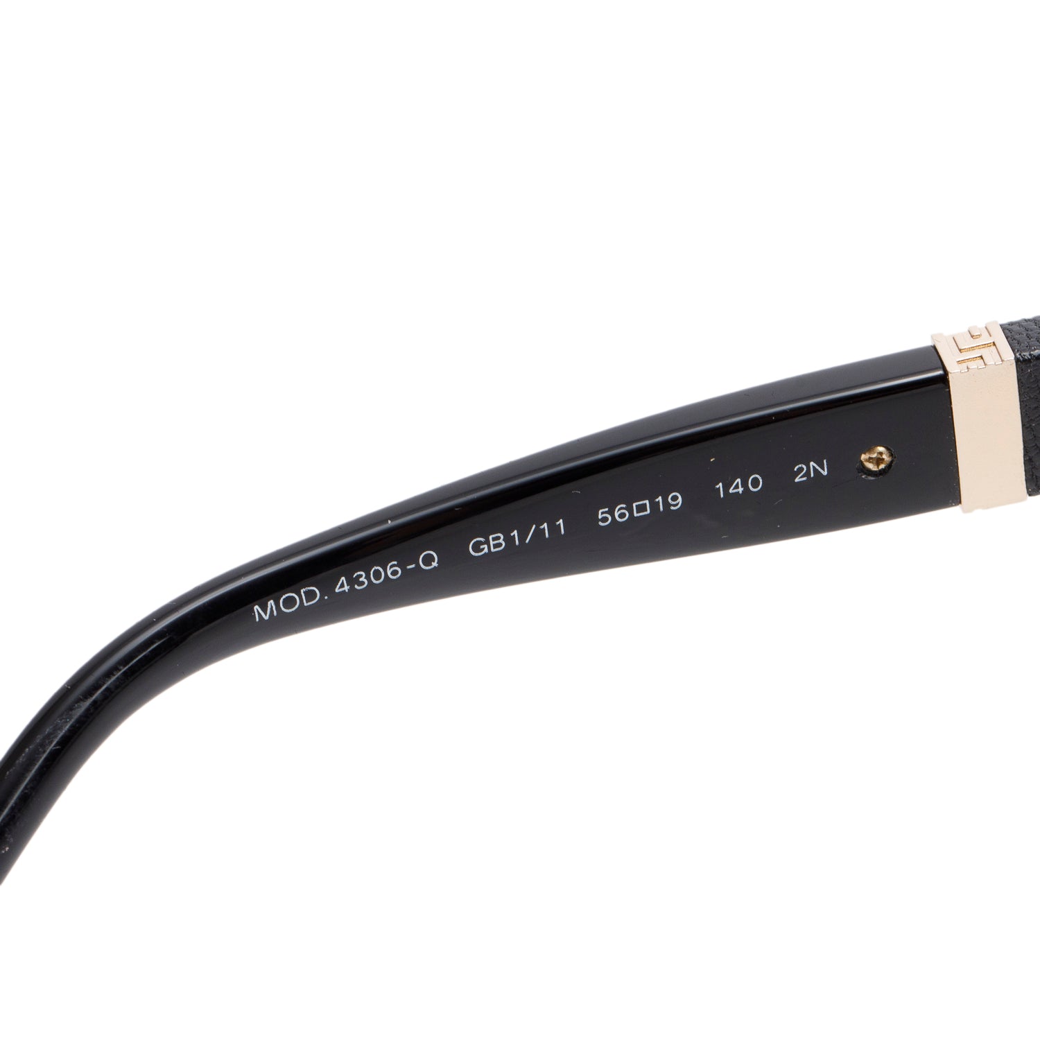 Versace 4306-Q Black Acetate Medusa Round Sunglasses w/ Case