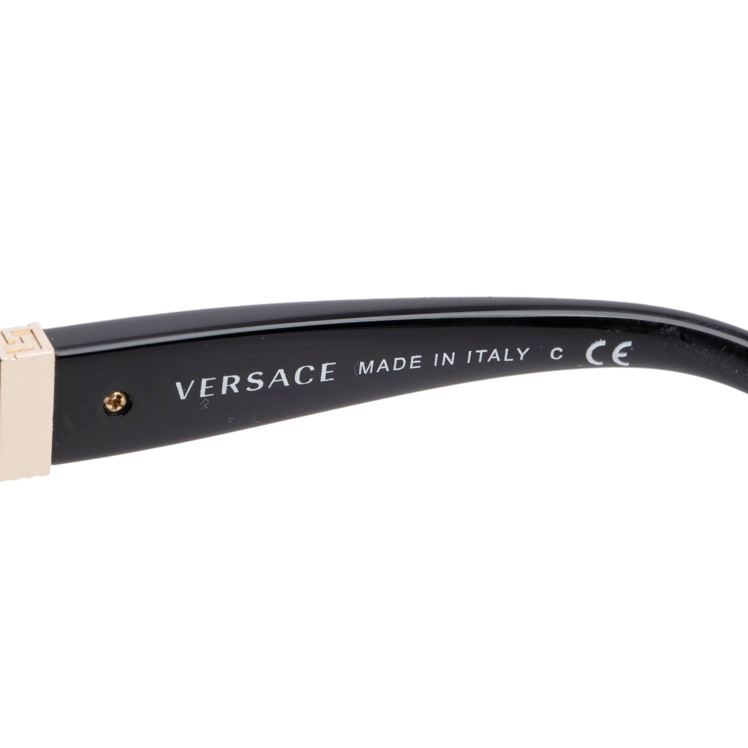 Versace 4306-Q Black Acetate Medusa Round Sunglasses w/ Case