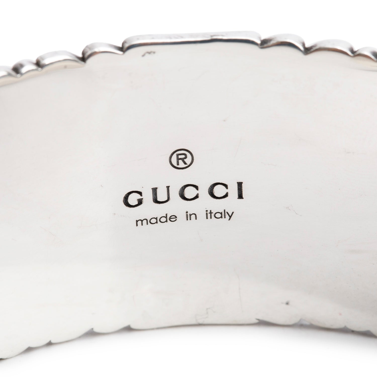 Gucci Sterling Silver Garden Feline Cuff Bracelet w/ Box