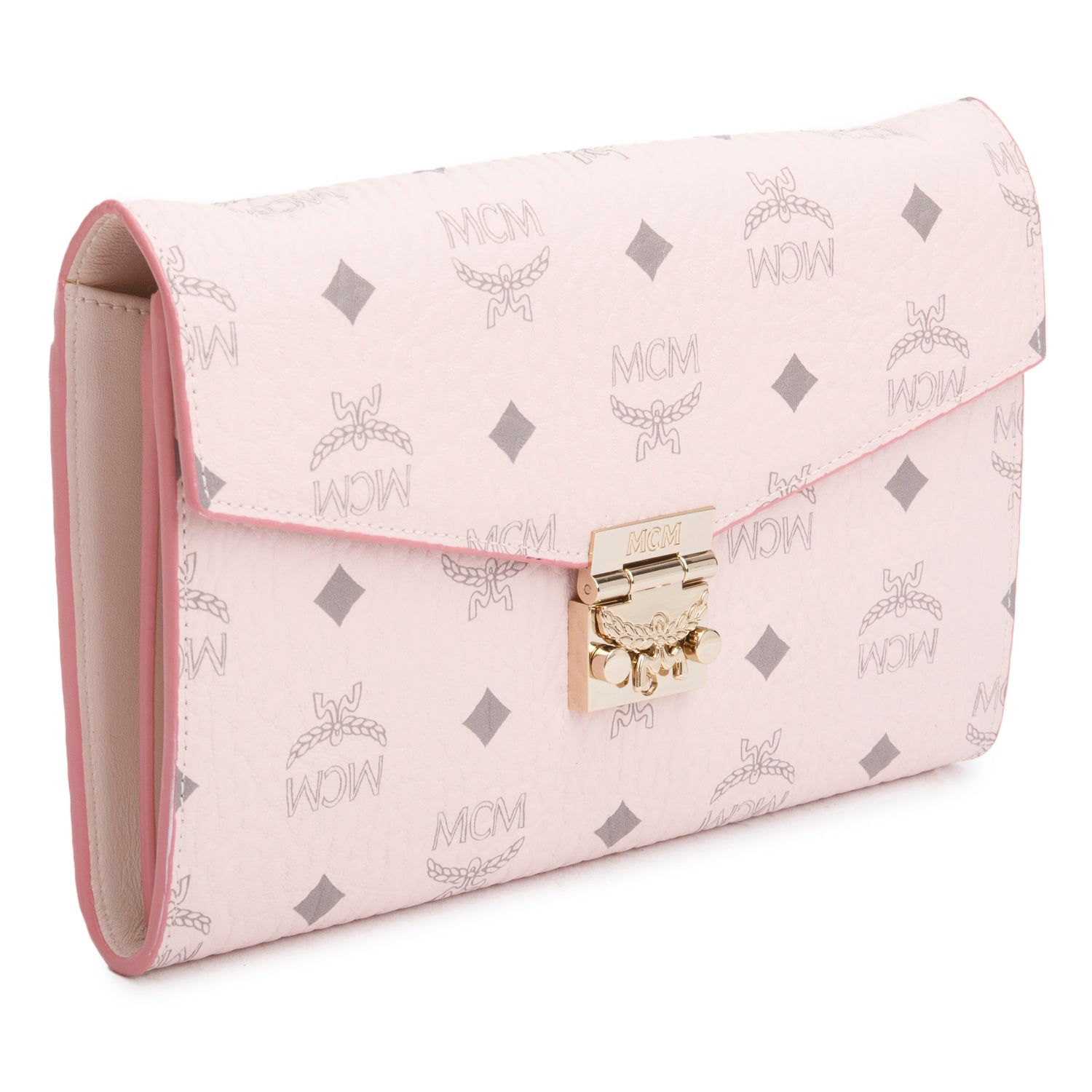 MCM Pink Visetos Medium Millie Crossbody Bag