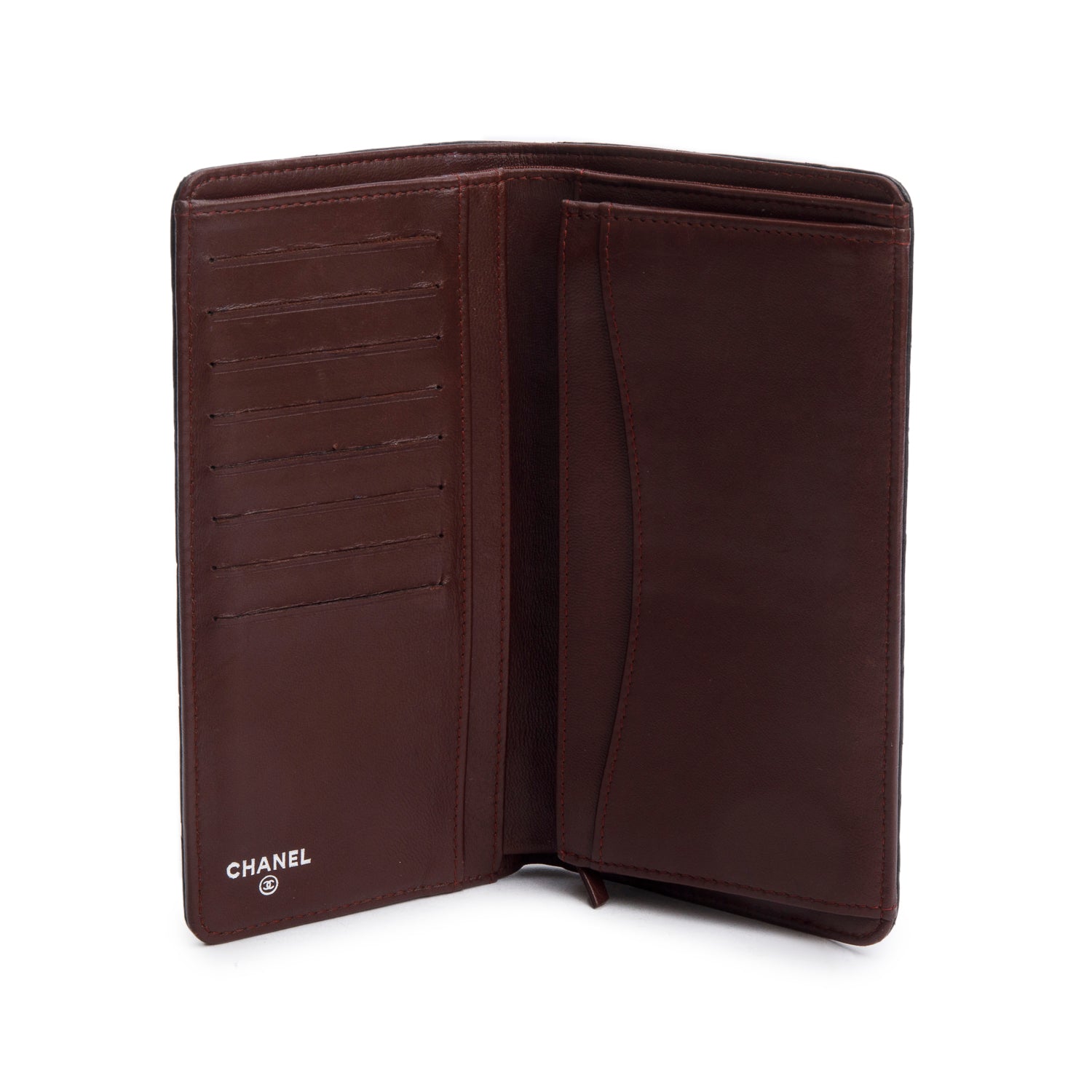 Chanel Lambskin Black Quilted Yen Wallet