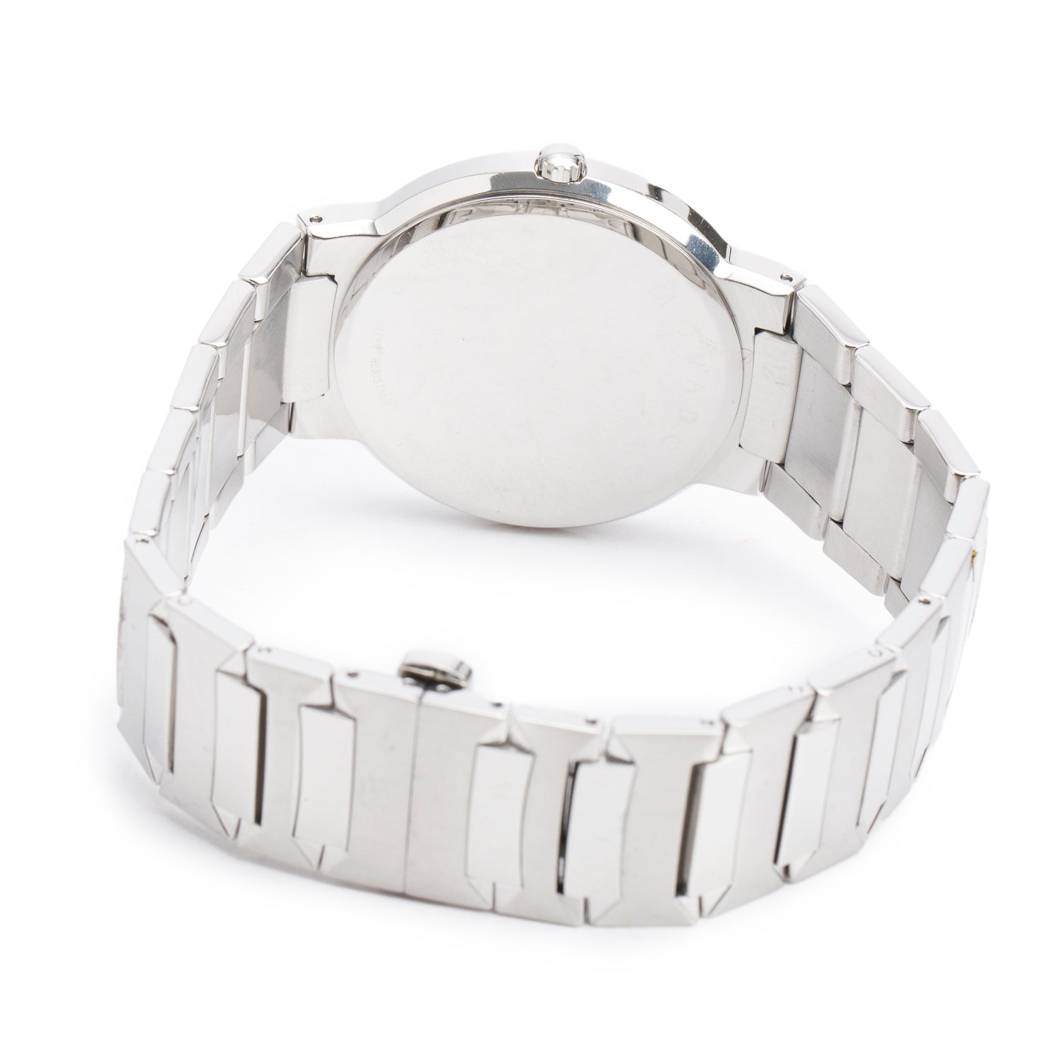 Movado Stainless Steel Temo 38 MM Quartz Watch Black Dial