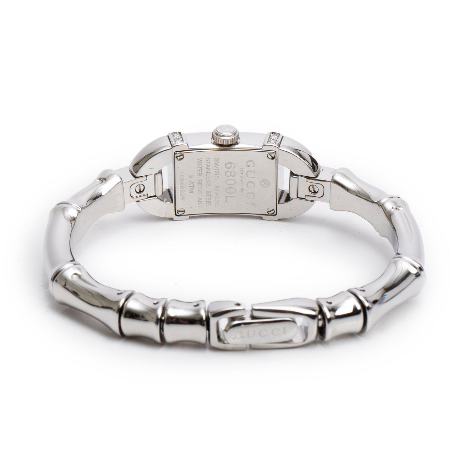 Gucci Stainless Steel Diamond Bezel 6800 Series Watch w/ Box & Papers