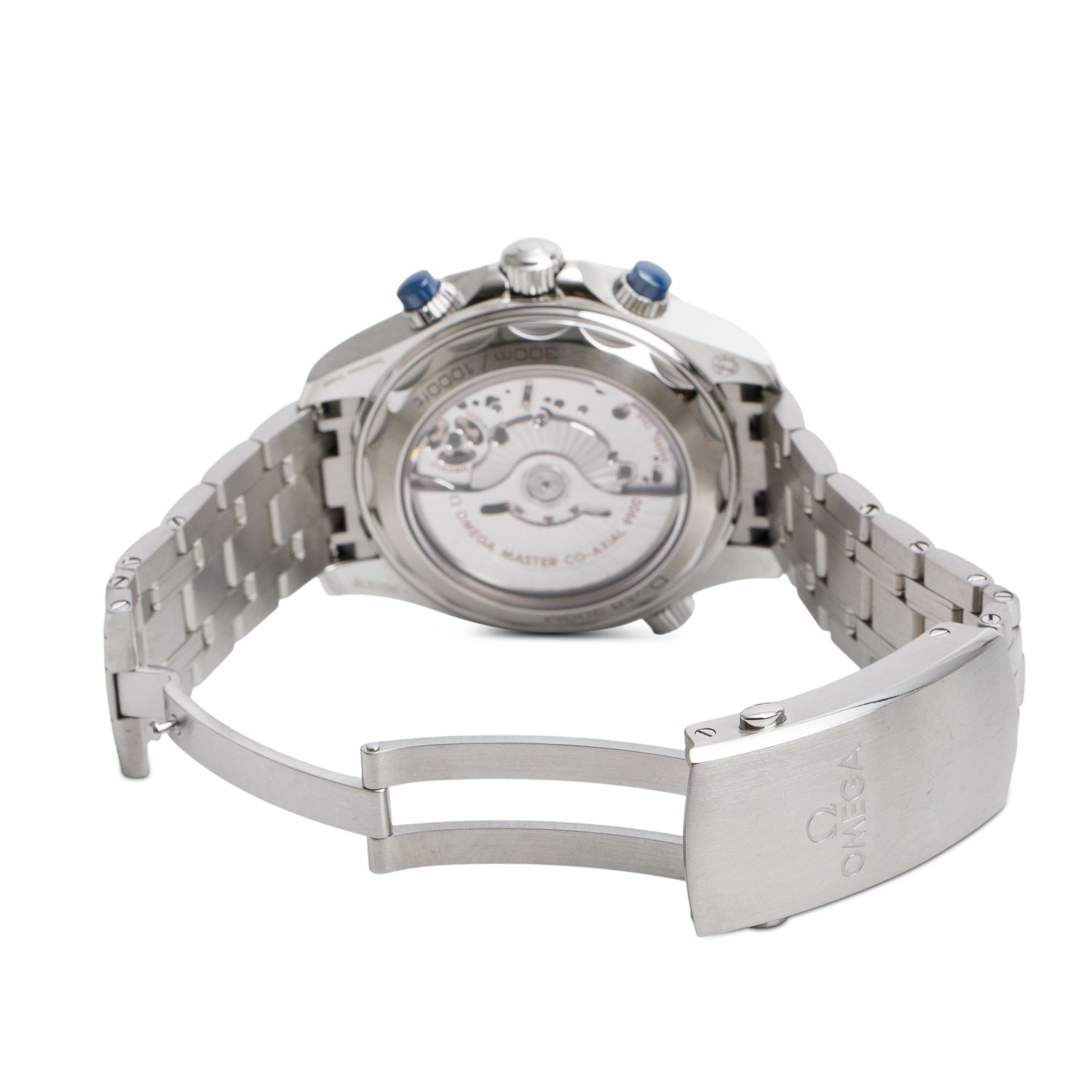 Omega 2025 Stainless Steel Seamaster Diver 300M Co-Axial Master Chronometer 44 MM Automatic Chronograph Watch Blue Dial w/ Box & Papers