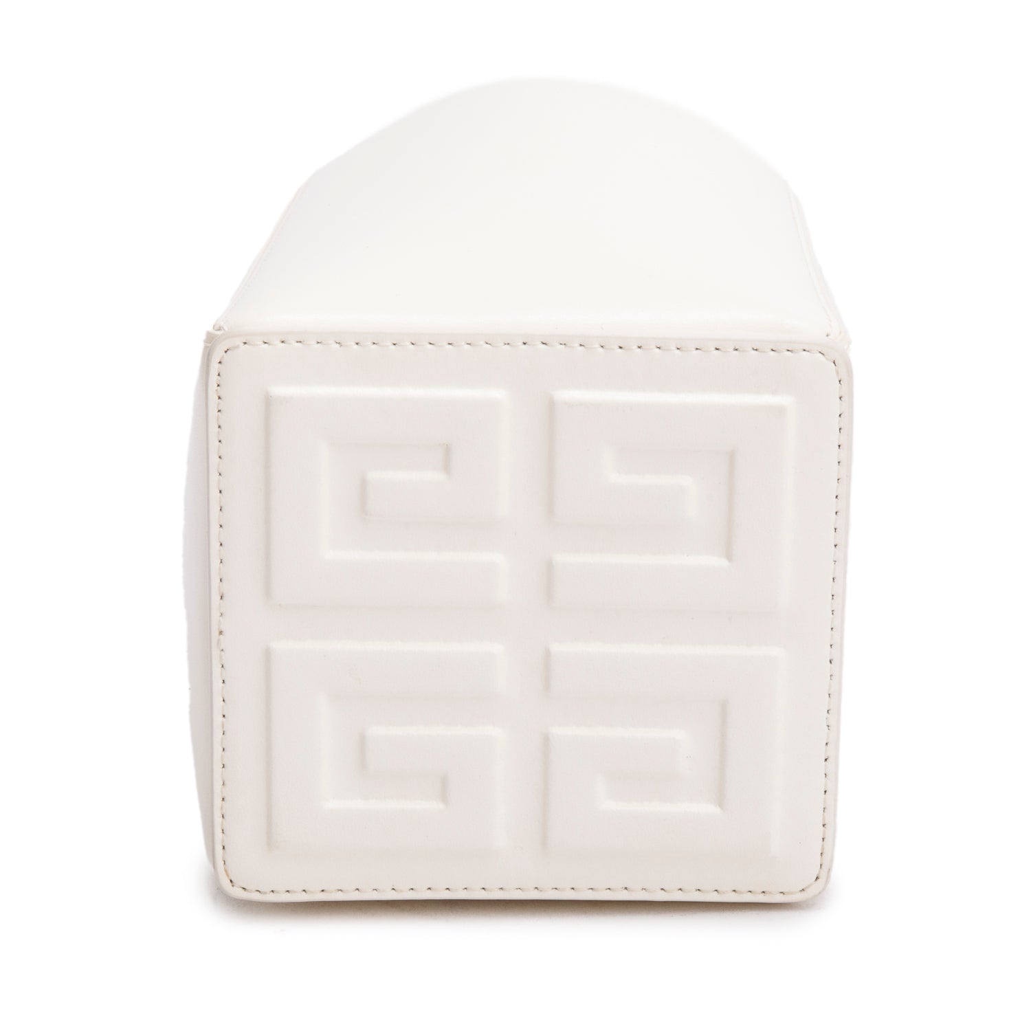 Givenchy 2022 White Leather Mini Cut Out Bucket Bag w/ Strap