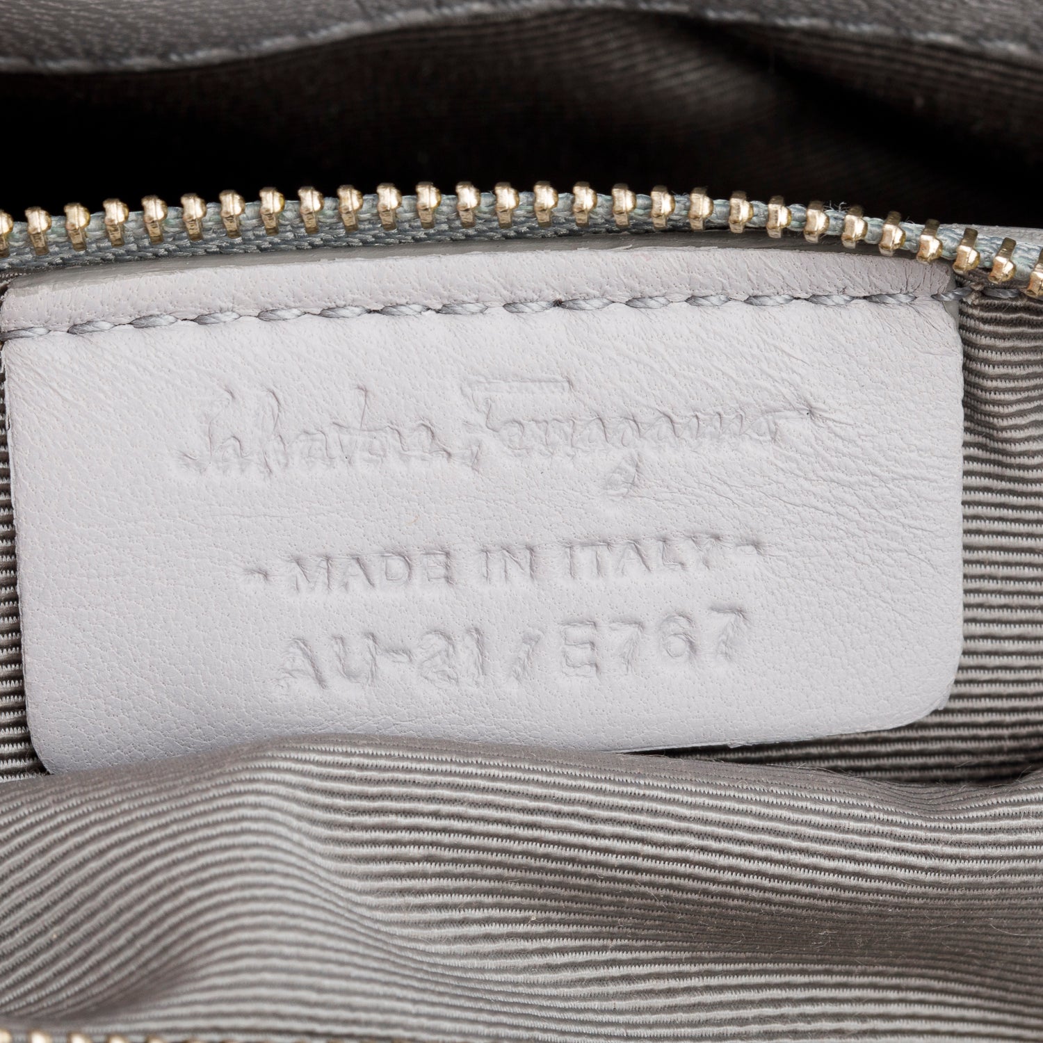 Ferragamo Grey Quilted Nappa Ginny Leather Crossbody Bag