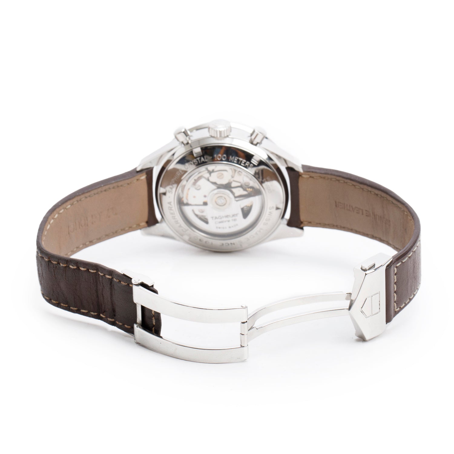 Tag Heuer Stainless Steel Carrera Calibre 16 41 MM Automatic Chronograph Watch Brown Dial CV2013-3