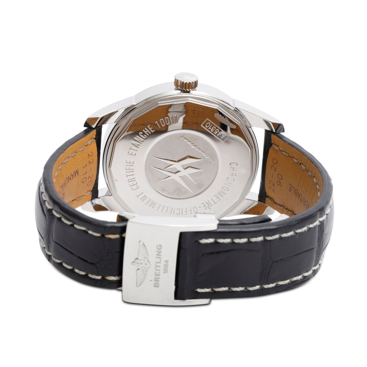 Breitling Stainless Steel Transocean Day & Date 43 MM Automatic Watch A45310 Black Dial w/ Box & Papers