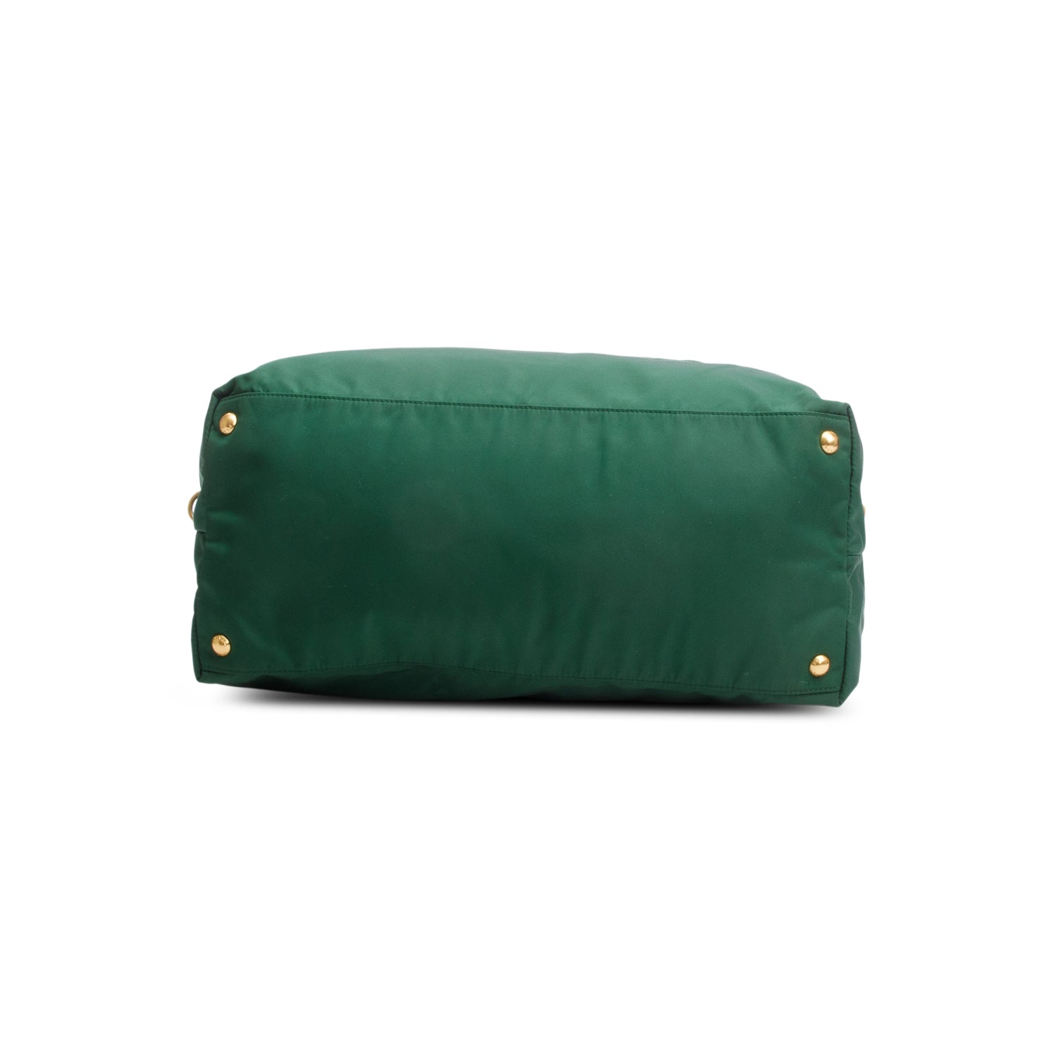 Prada Green Saffiano-Trimmed Tessuto Nylon Tote w/ Strap