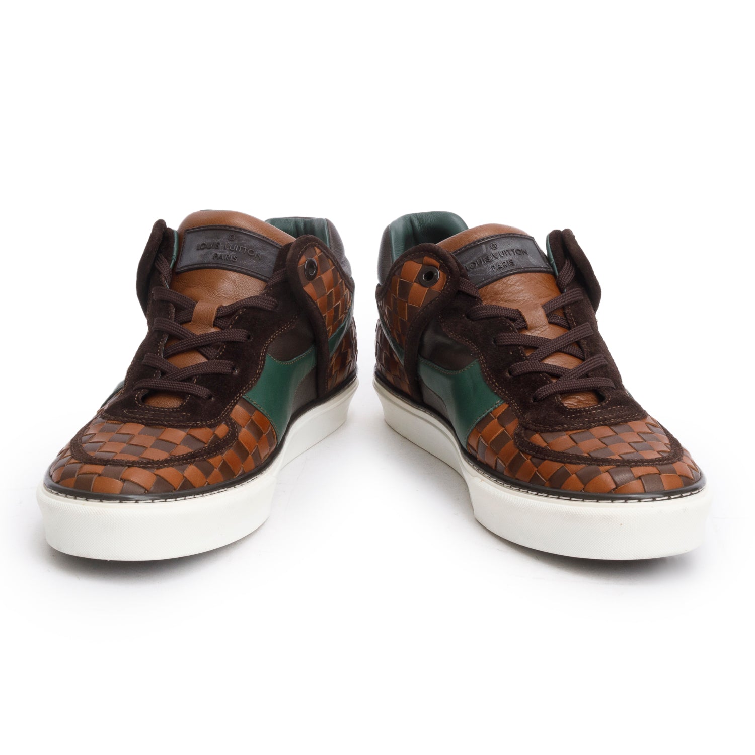 Louis Vuitton Damier Ebene Low-Top Trainer Sneakers, Men's Size 8