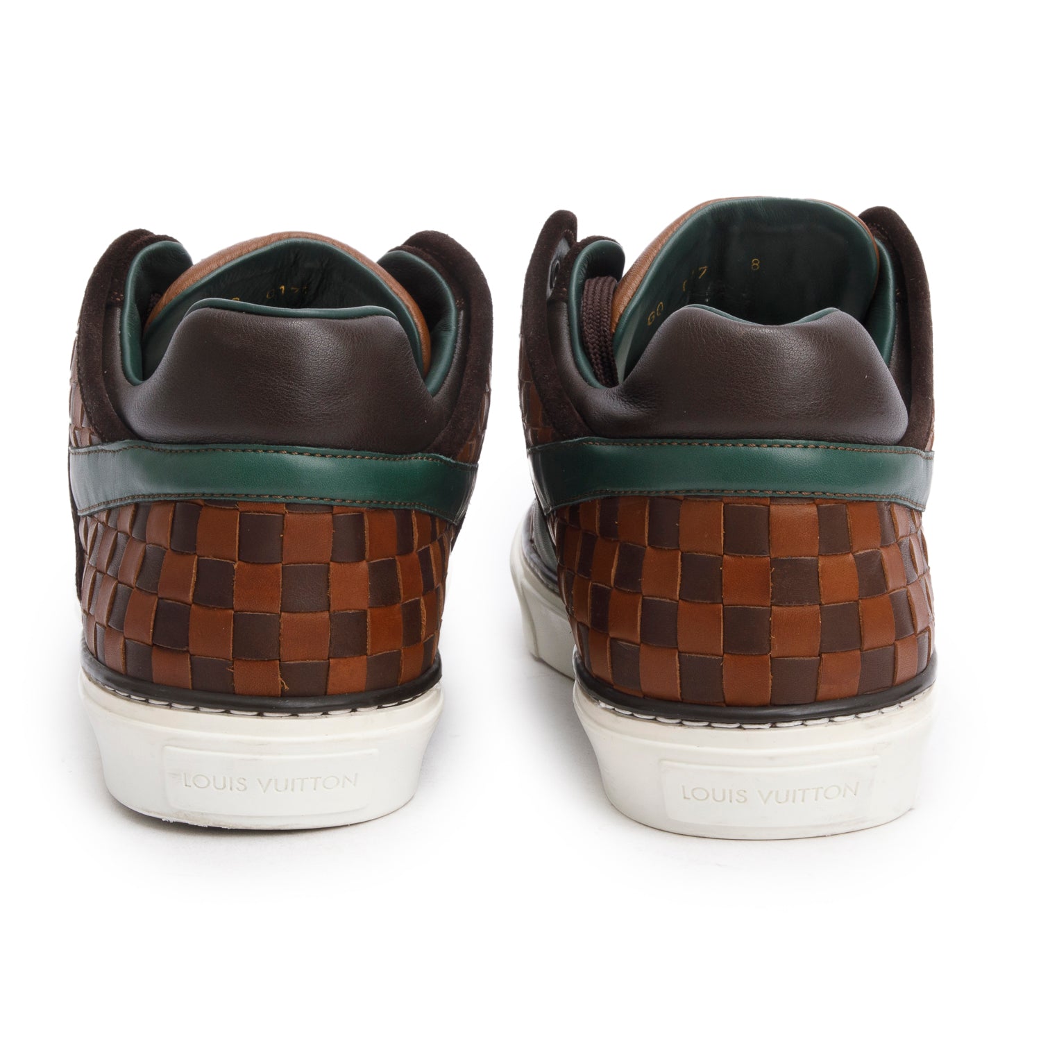 Louis Vuitton Damier Ebene Low-Top Trainer Sneakers, Men's Size 8