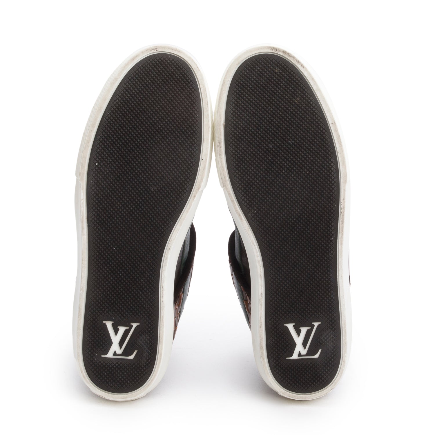 Louis Vuitton Damier Ebene Low-Top Trainer Sneakers, Men's Size 8