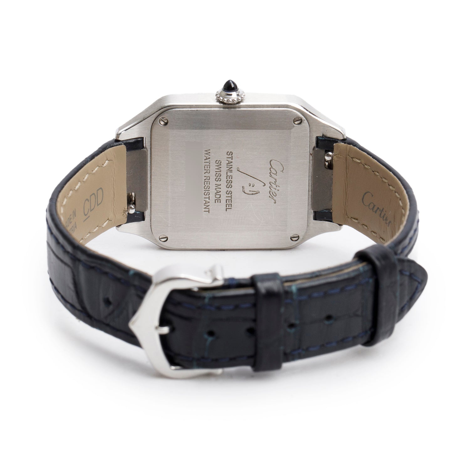 Cartier 2023 Stainless Steel Santos Dumont Watch, Small Model 4242 w/ Box, Papers & Extra Strap