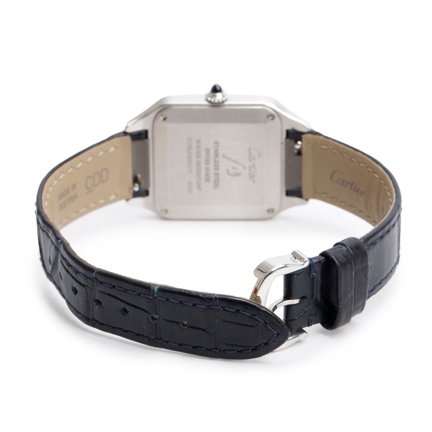 Cartier 2023 Stainless Steel Santos Dumont Watch, Small Model 4242 w/ Box, Papers & Extra Strap