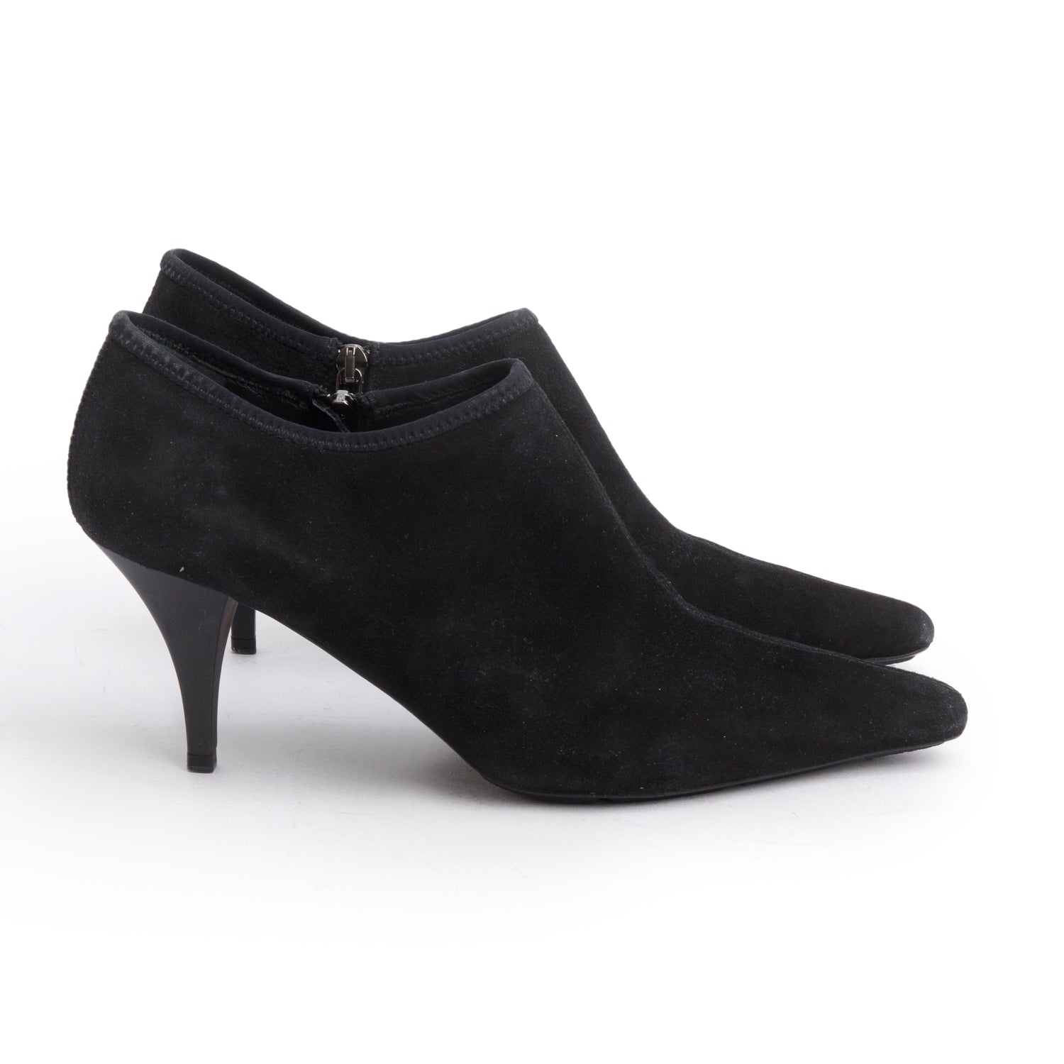 Prada Sport Black Suede Ankle Booties, Size 38