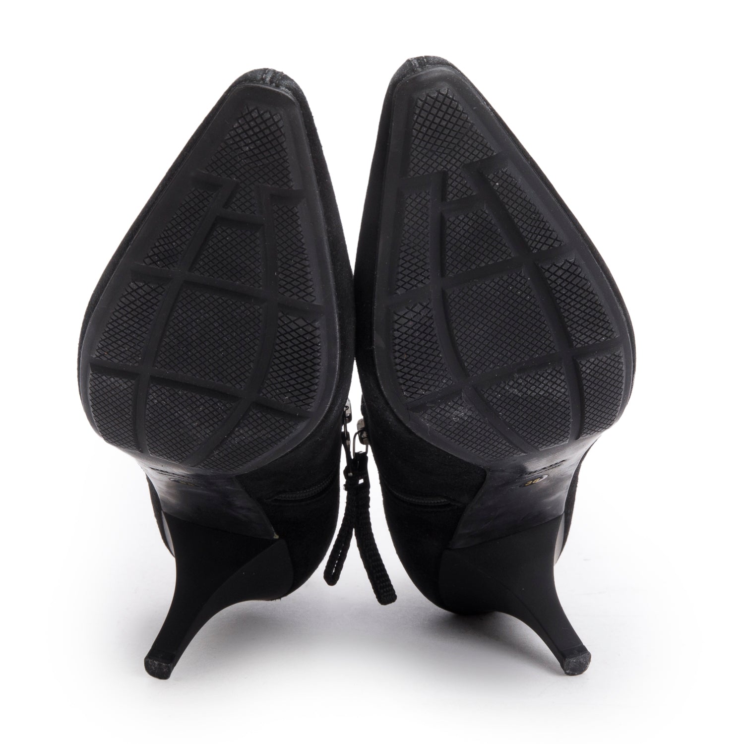 Prada Sport Black Suede Ankle Booties, Size 38