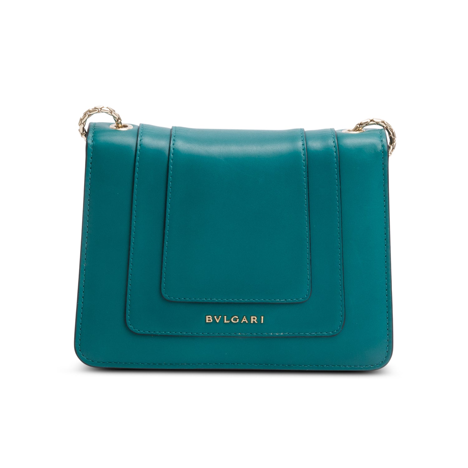 Bvlgari Emerald Green Calf Leather Serpenti Forever Crossbody Bag