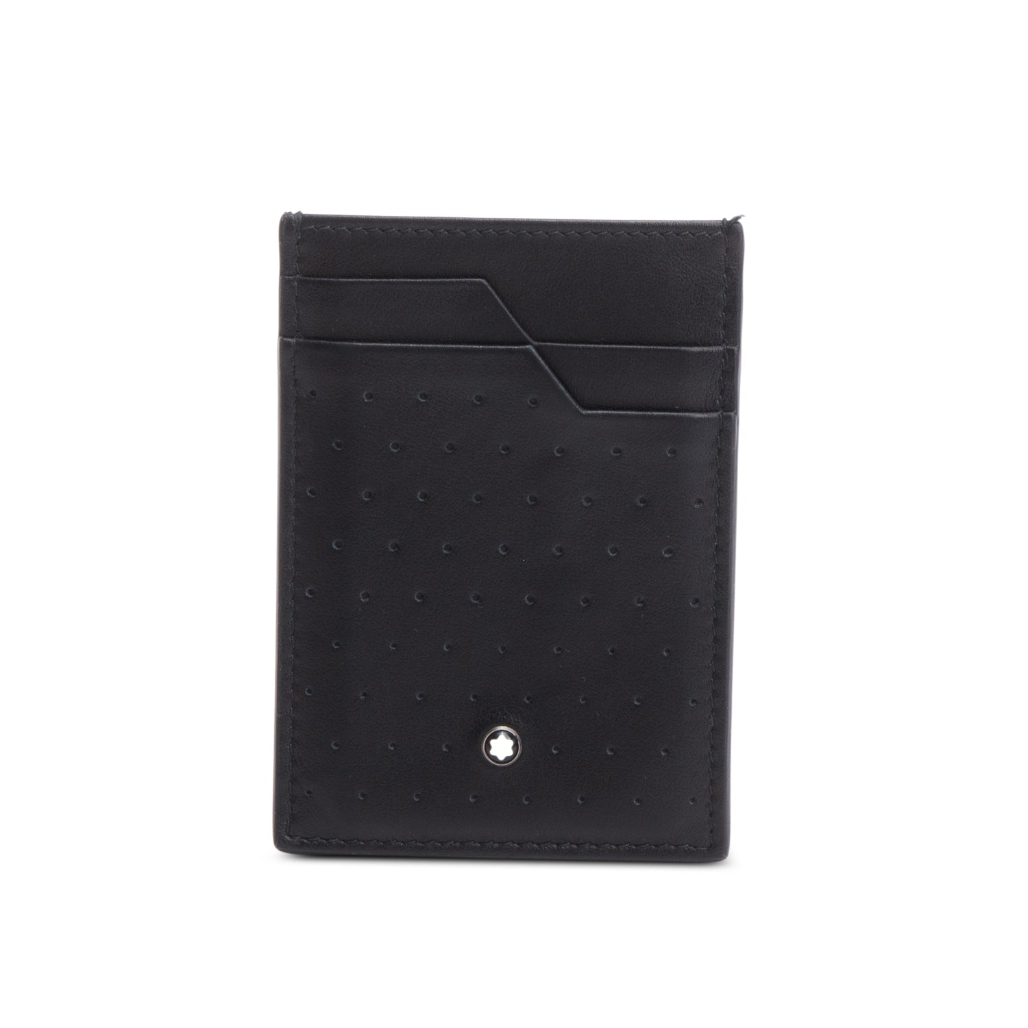 Montblanc Black Leather Meisterstuck Card Holder w/ Box