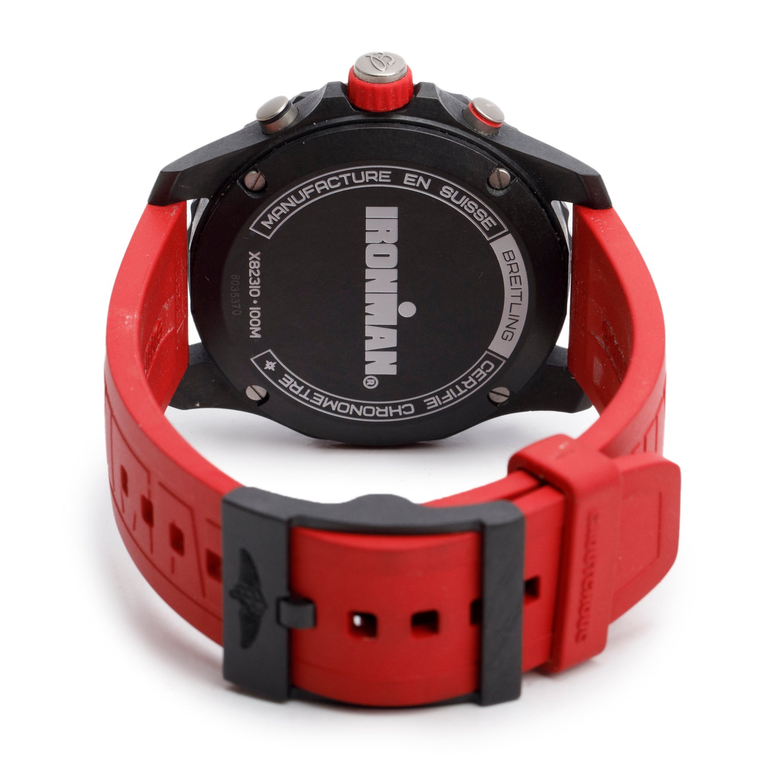 Breitling Breitlight Black Polymer Endurance Pro Ironman 44 MM Watch Red Dial X82310 w/ Box & Papers