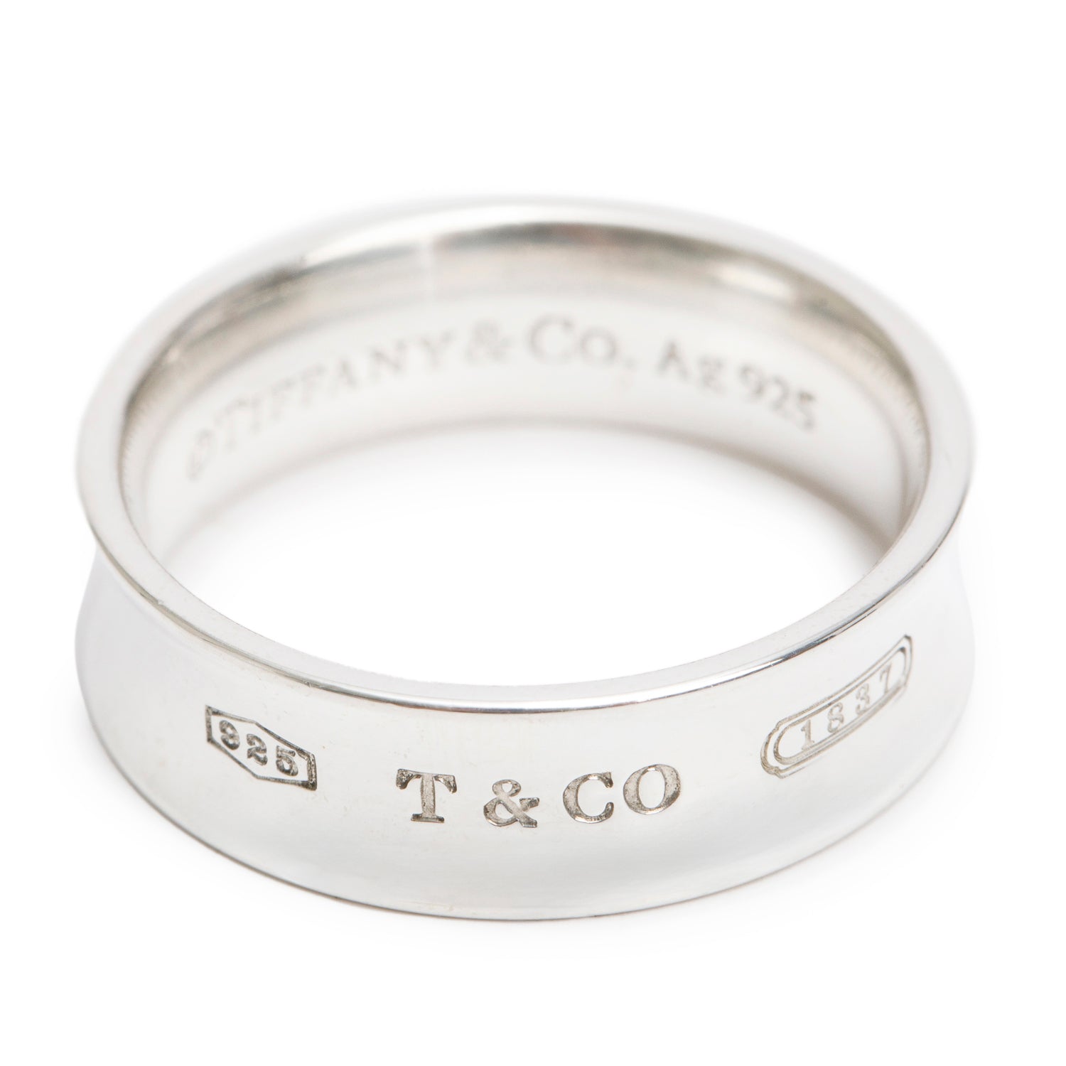 Tiffany & Co. Sterling Silver 1837 Ring, Size 10