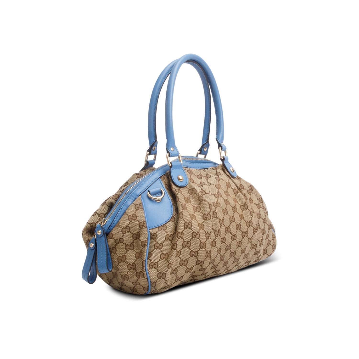 Gucci Monogram Sukey Boston Bag w/ Strap