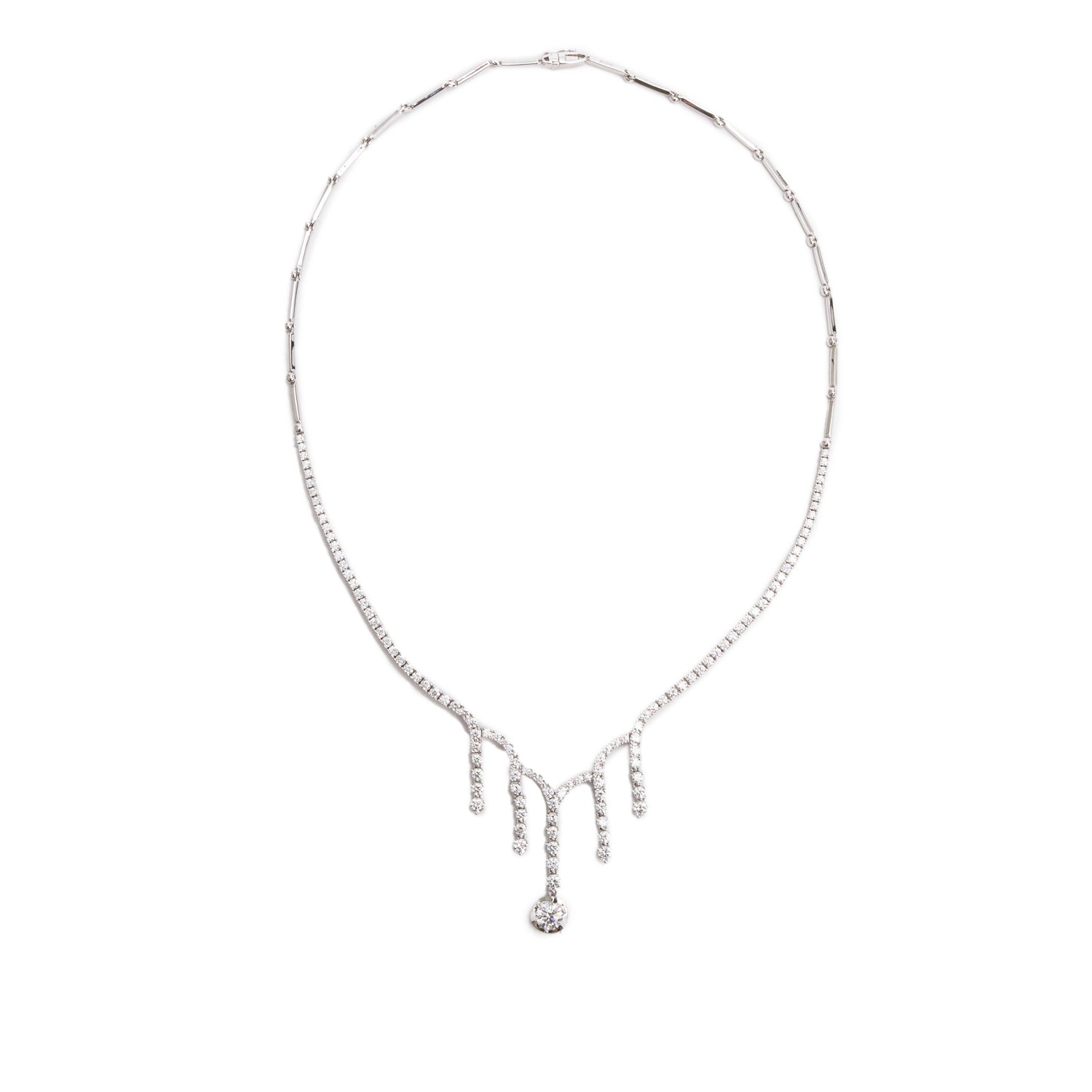 18k White Gold 5.19 tcw. Diamond Necklace