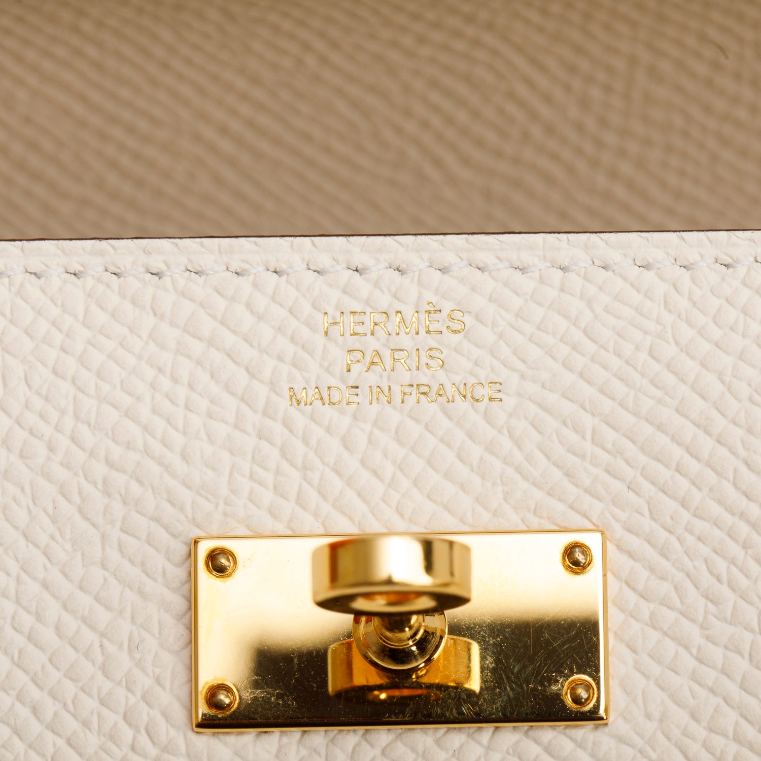 Hermes 2024 Blanc Epsom Leather Kelly Wallet To Go w/ Strap & Box