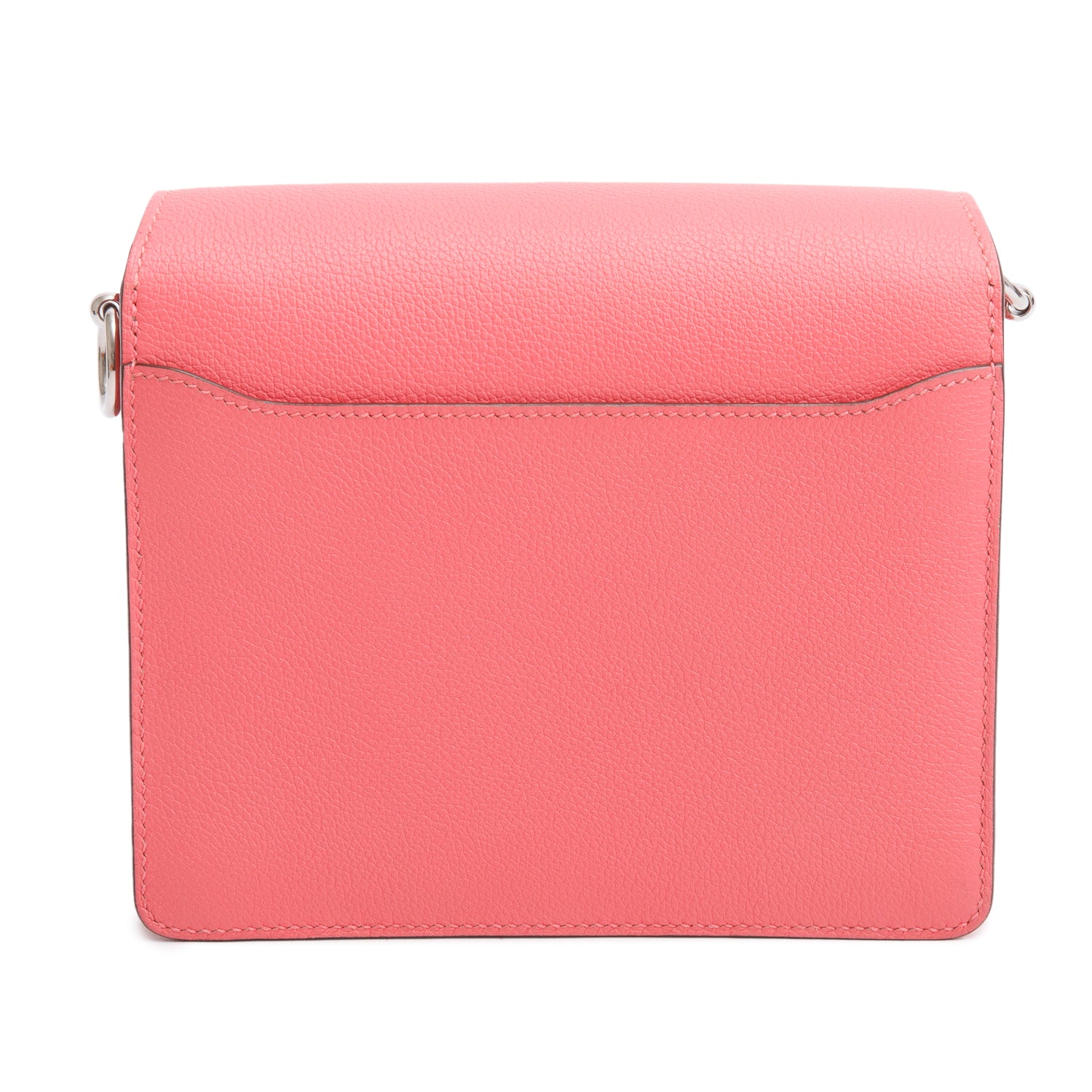 Hermes Rose Azalee Veau Evercolor Mini Sac Roulis 18 w/ Box