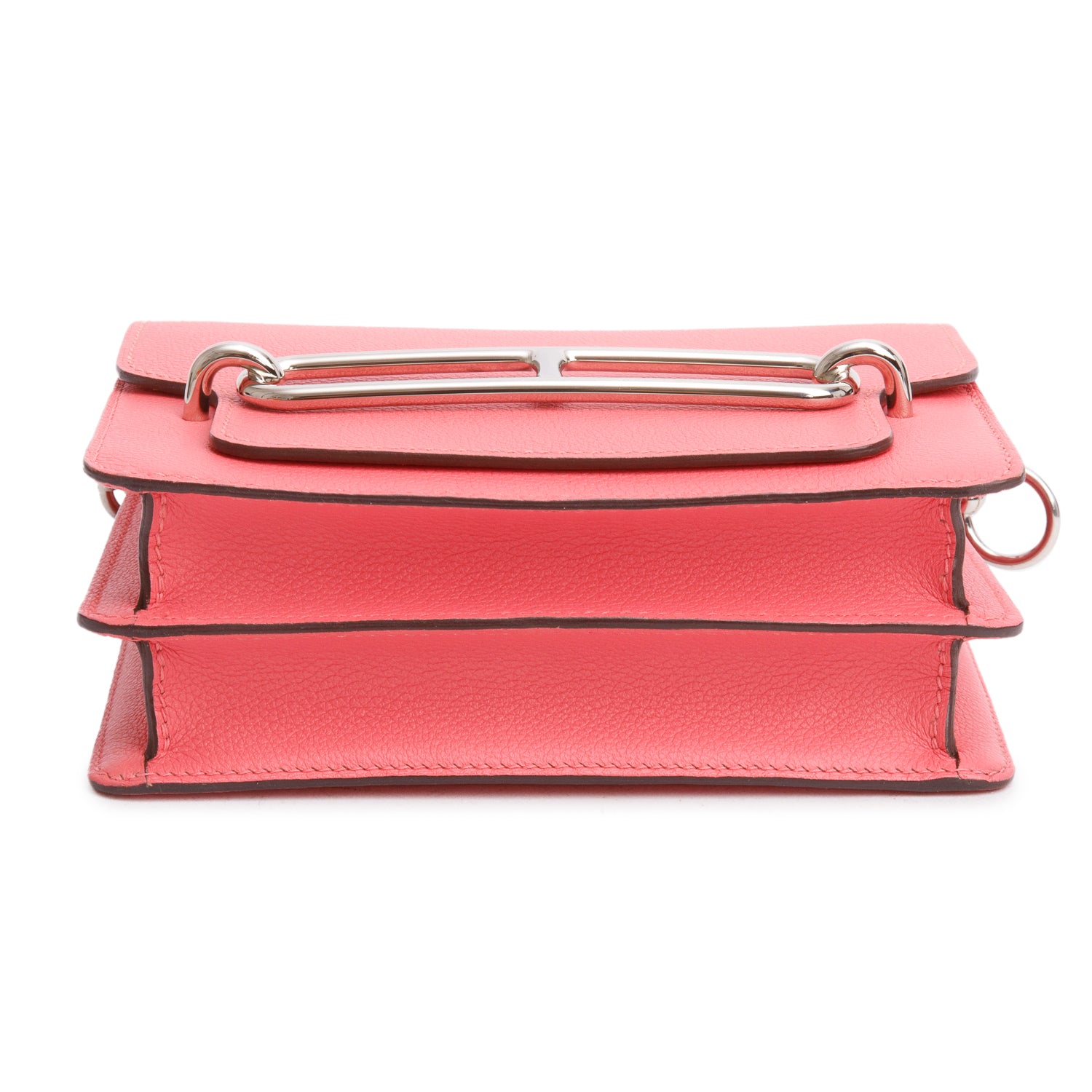 Hermes Rose Azalee Veau Evercolor Mini Sac Roulis 18 w/ Box