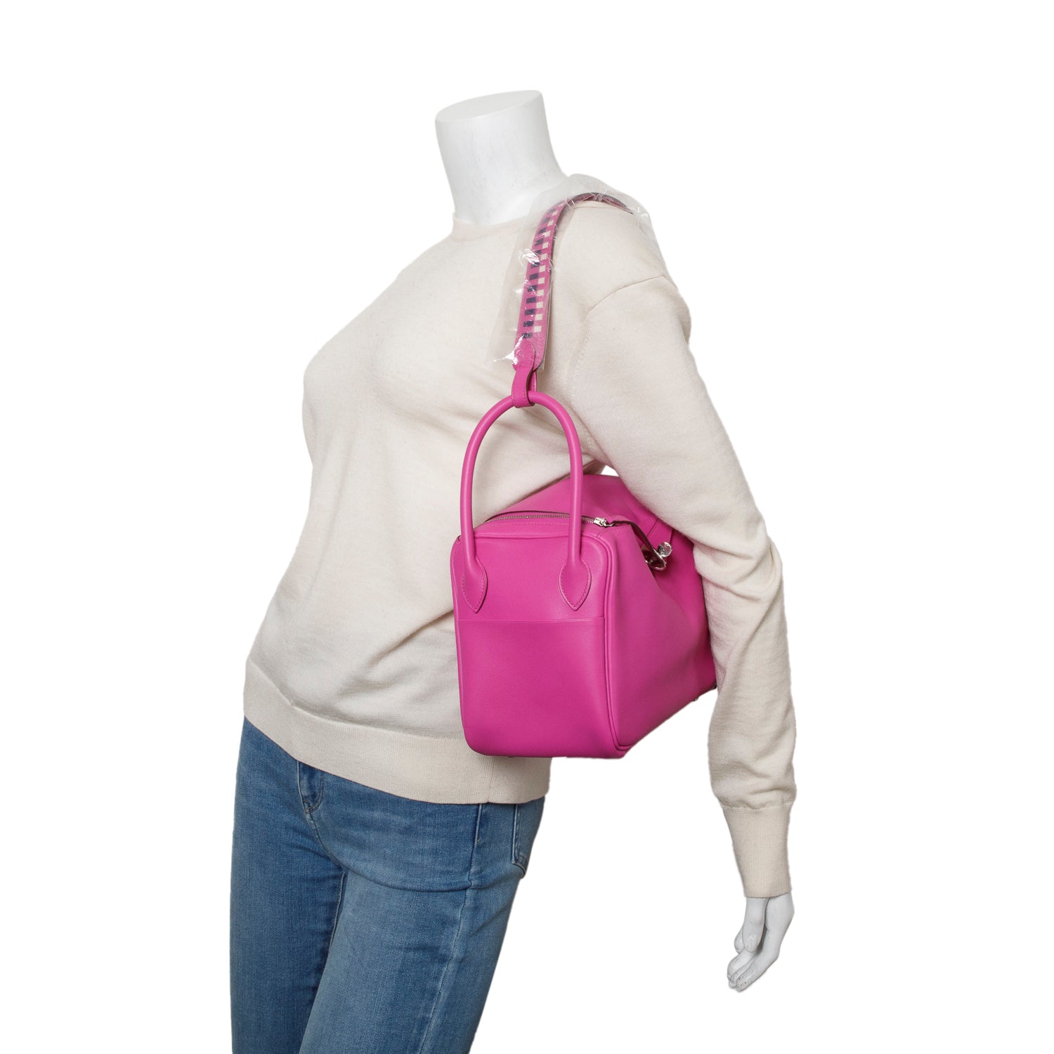 Hermes Magnolia Veau Swift Tressage De Cuir Lindy 26 w/ Box