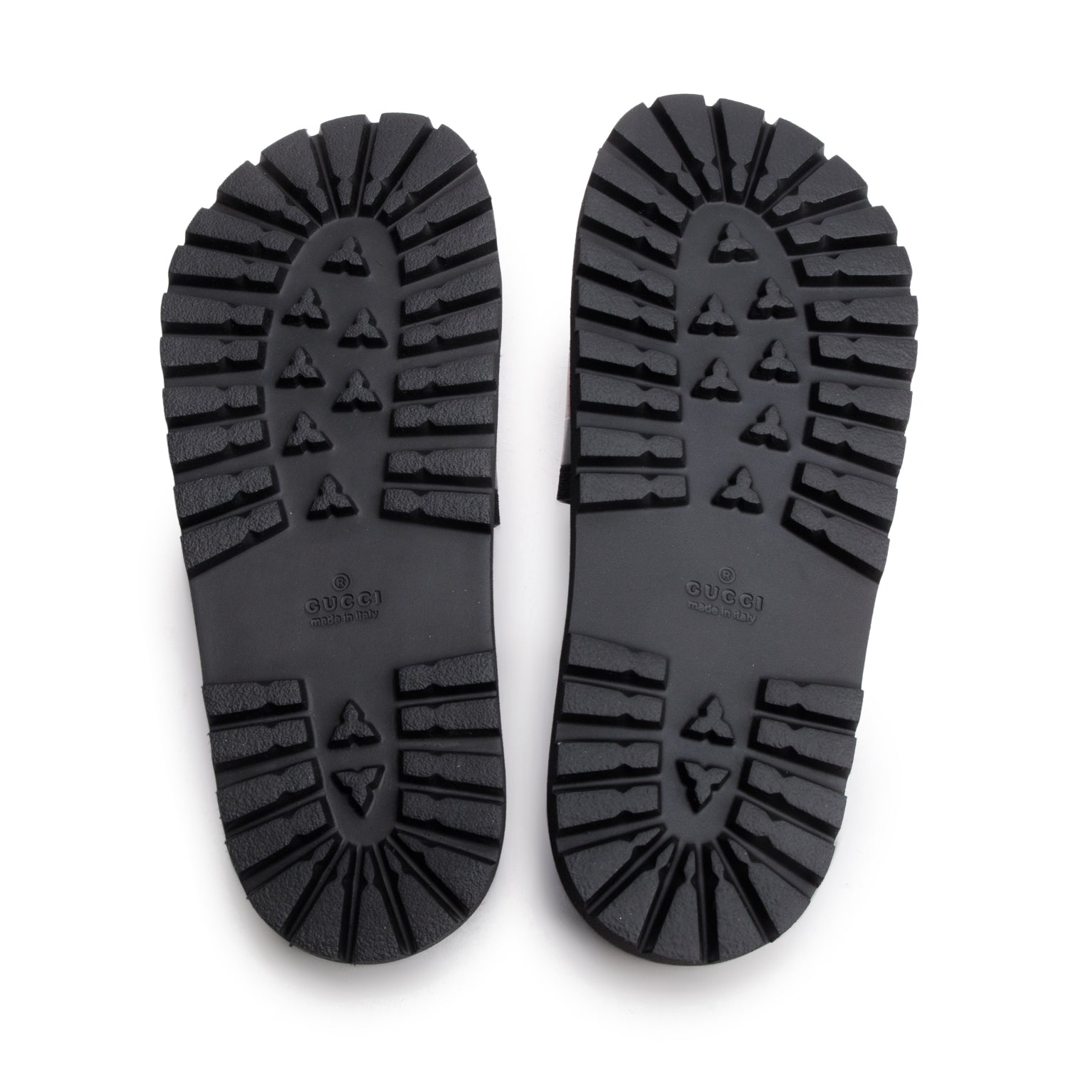 Gucci Black, Green & Red Web Accent Rubber Slides, Men's Size 7 w/ Box