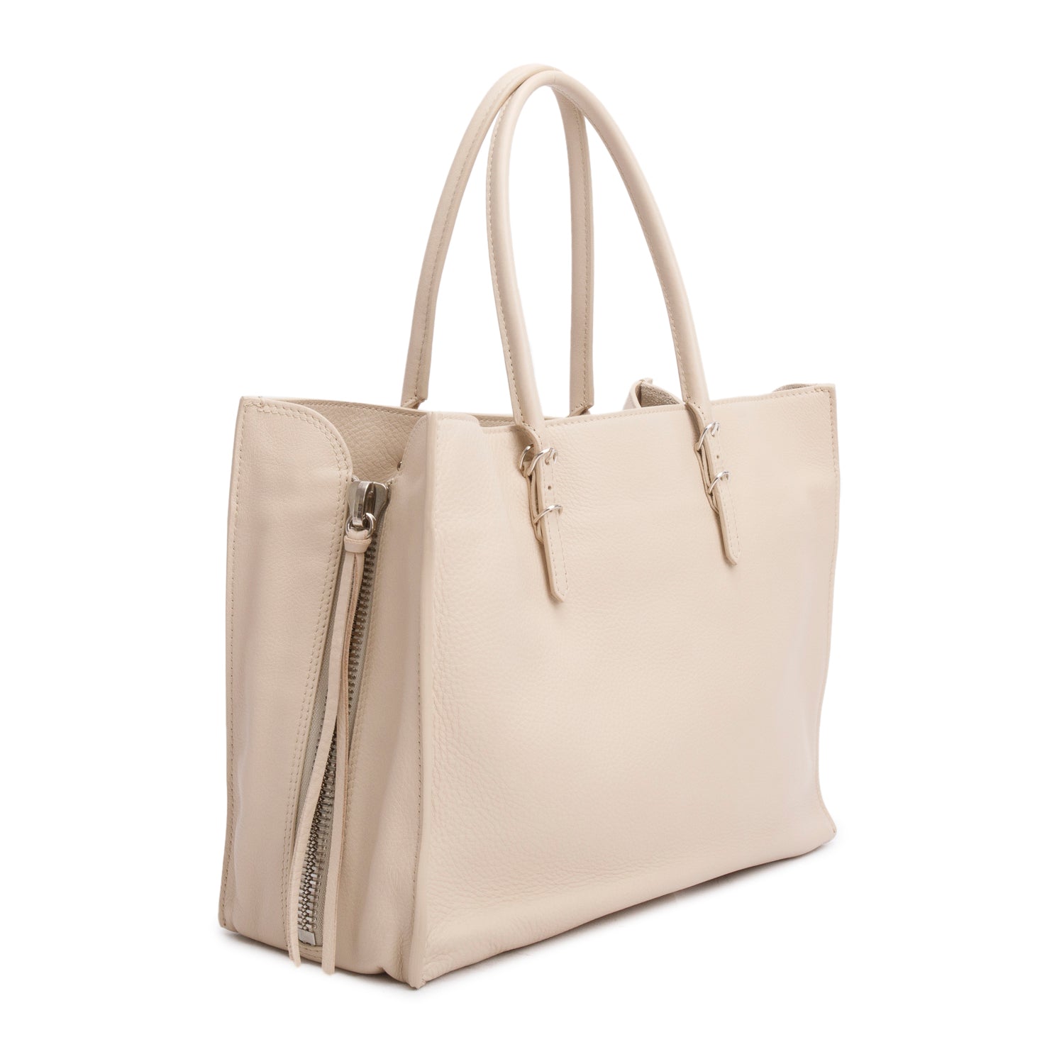 Balenciaga Beige Smooth Calf B4 Zip Around Tote w/ Strap