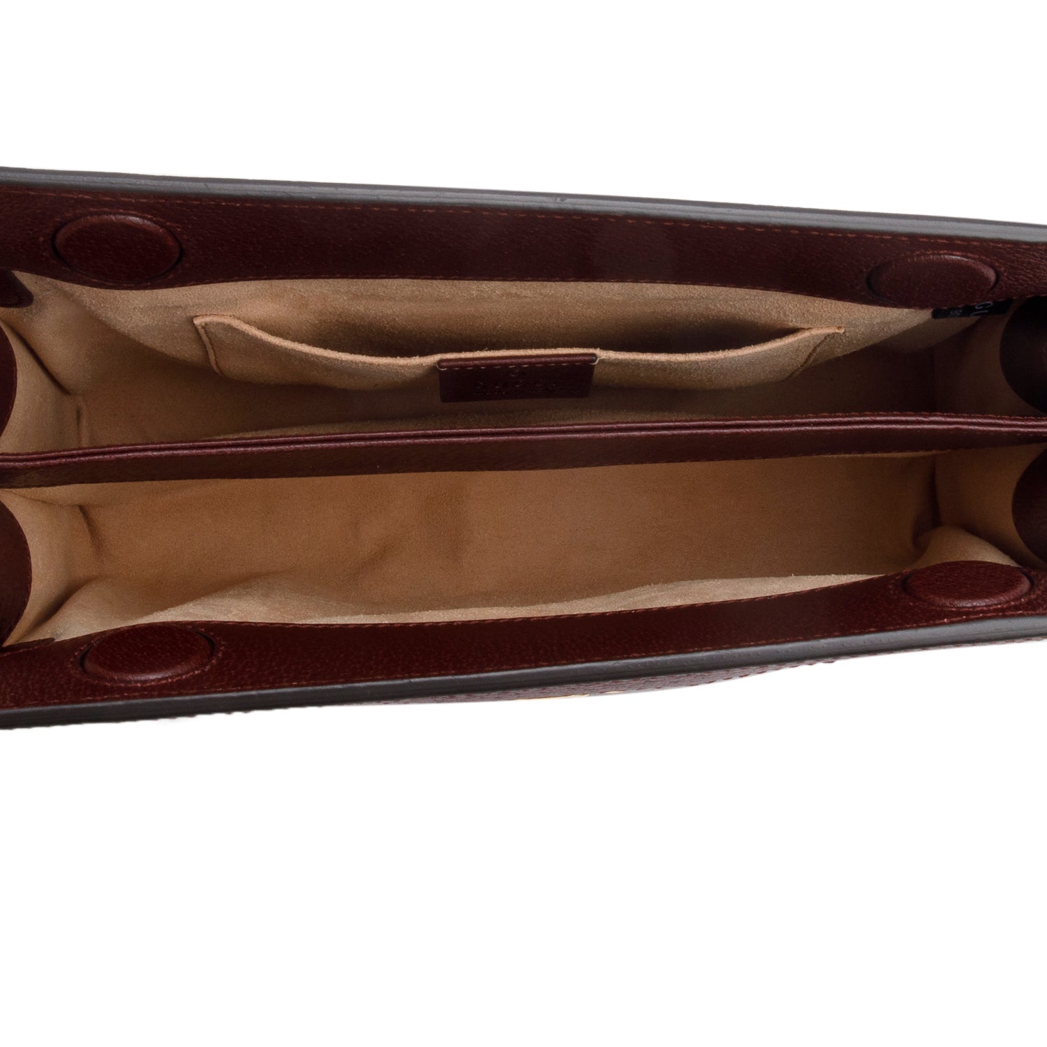 Gucci Burgundy Leather Web Ophidia Medium Chain Shoulder Bag