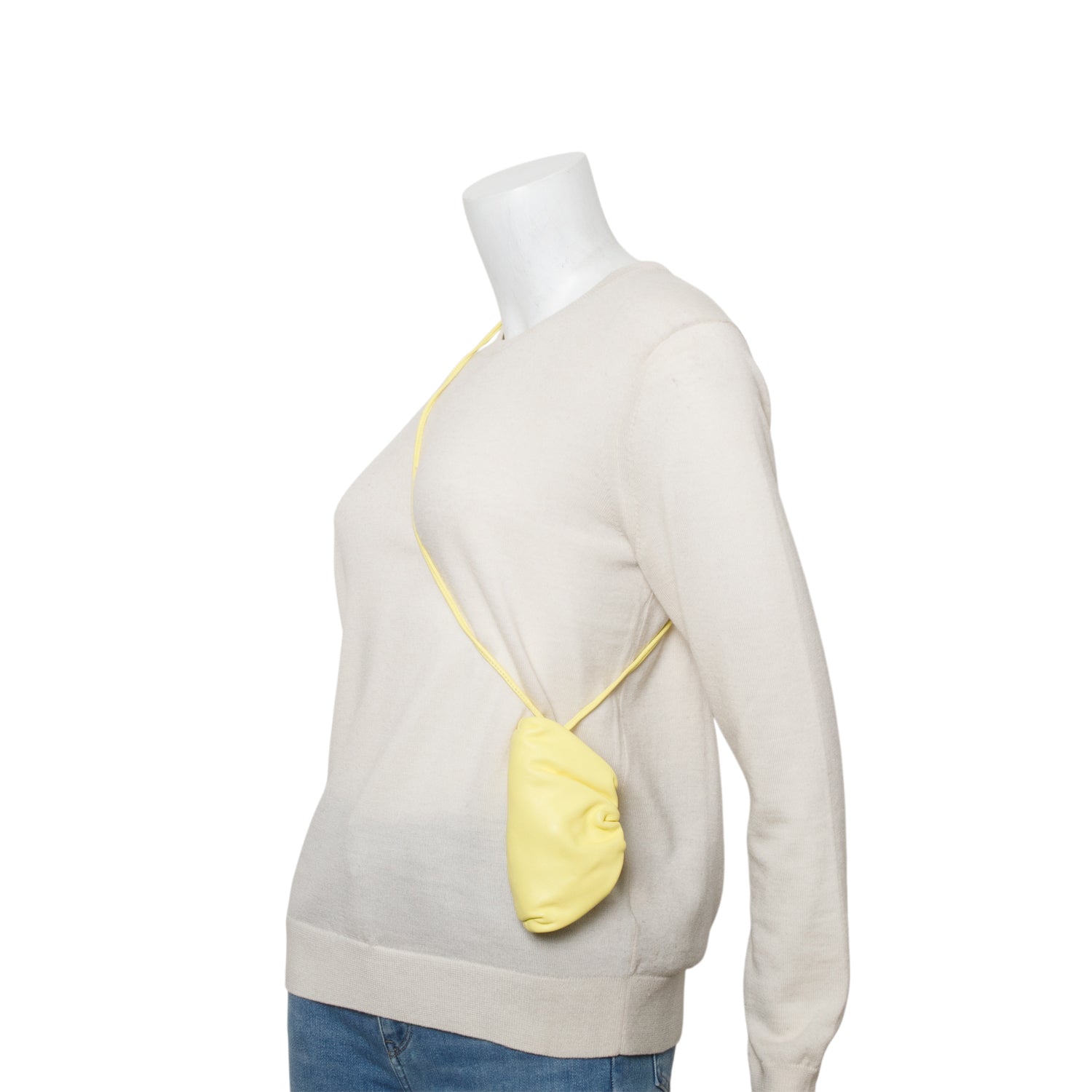 Bottega Veneta Yellow Butter Calfskin Leather The Mini Pouch