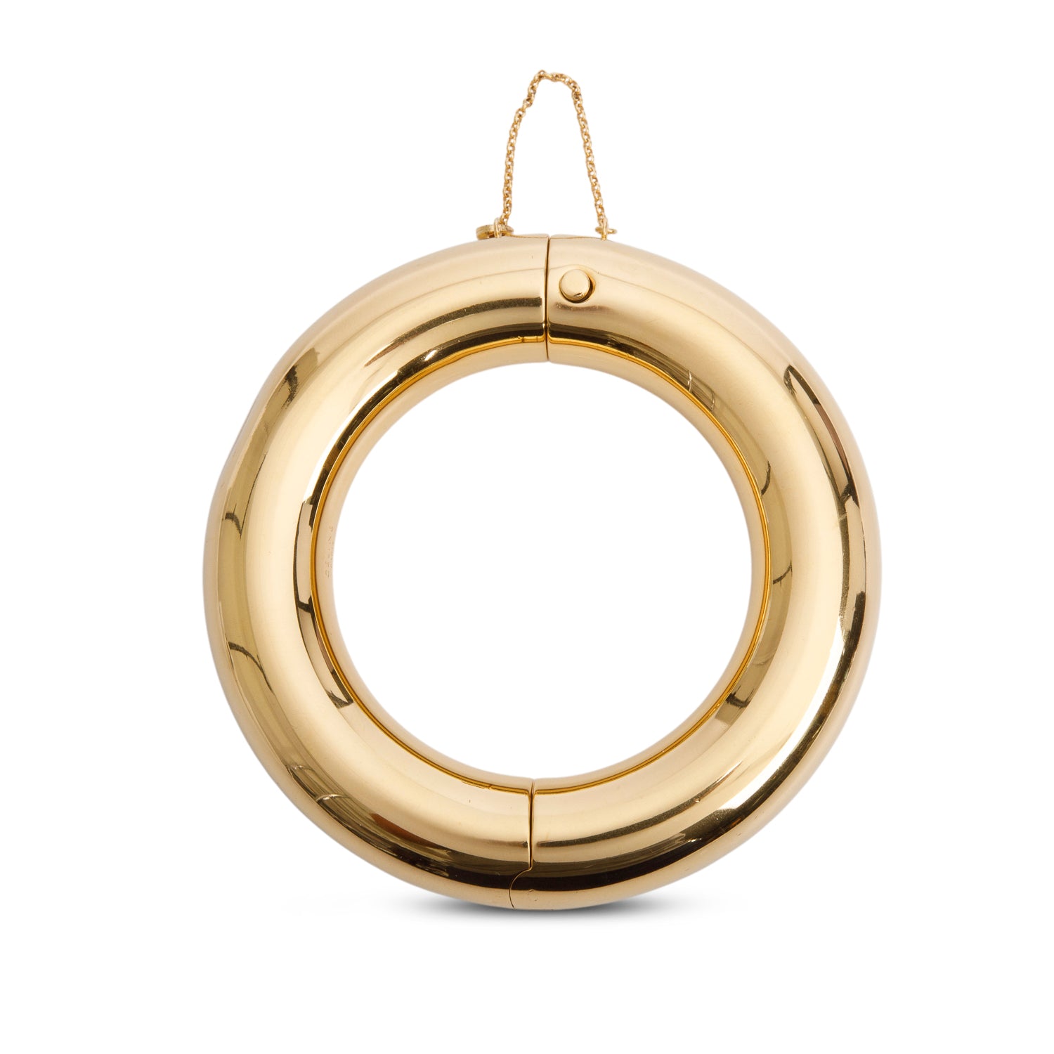 Celine Gold-Plated Brass Round Tubular Bangle