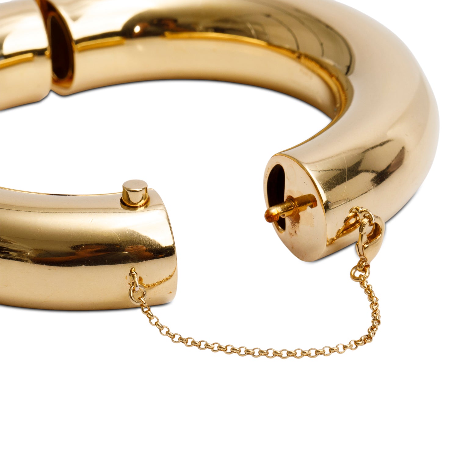 Celine Gold-Plated Brass Round Tubular Bangle