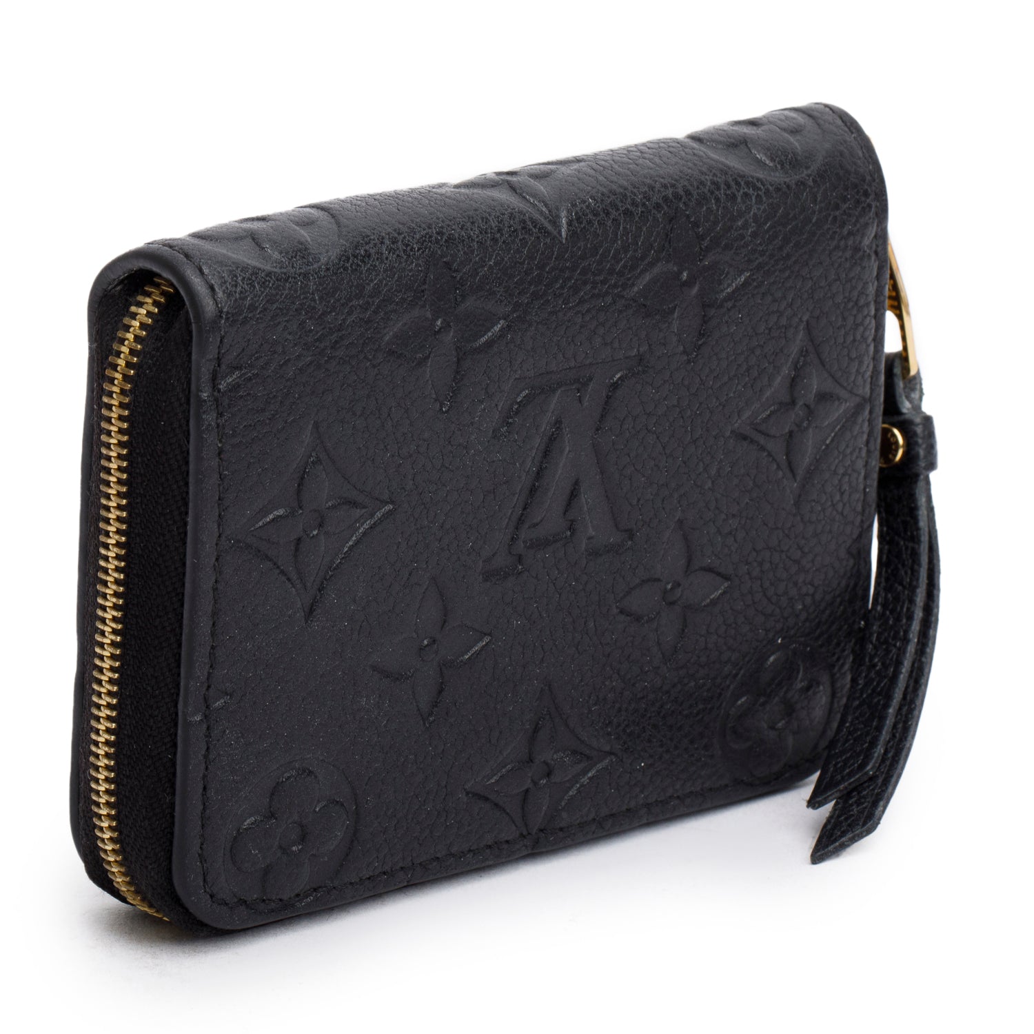 Louis Vuitton Black Monogram Empreinte Leather Zippy Coin Purse w/ Box