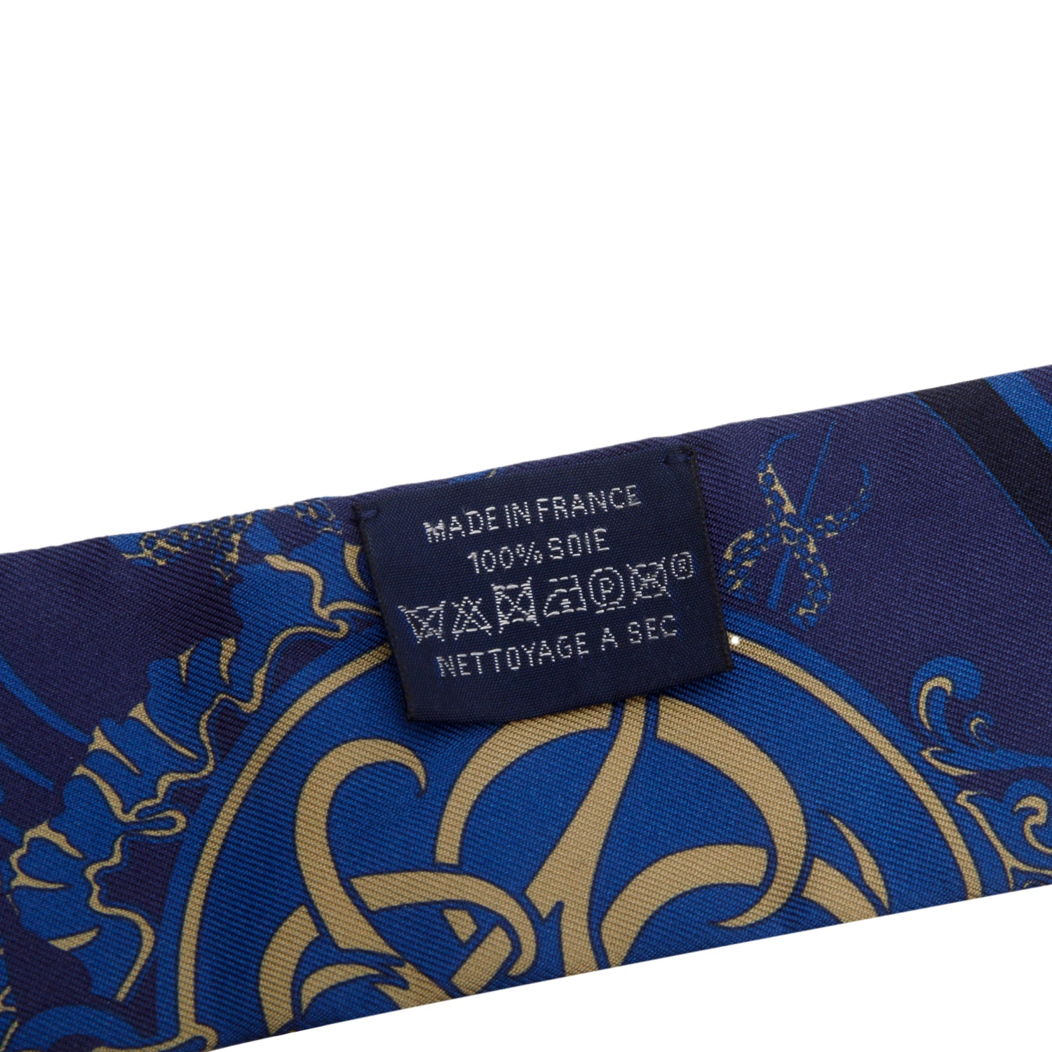Hermes Blue 'Ex-Libris Forever' Silk Twilly w/ Box