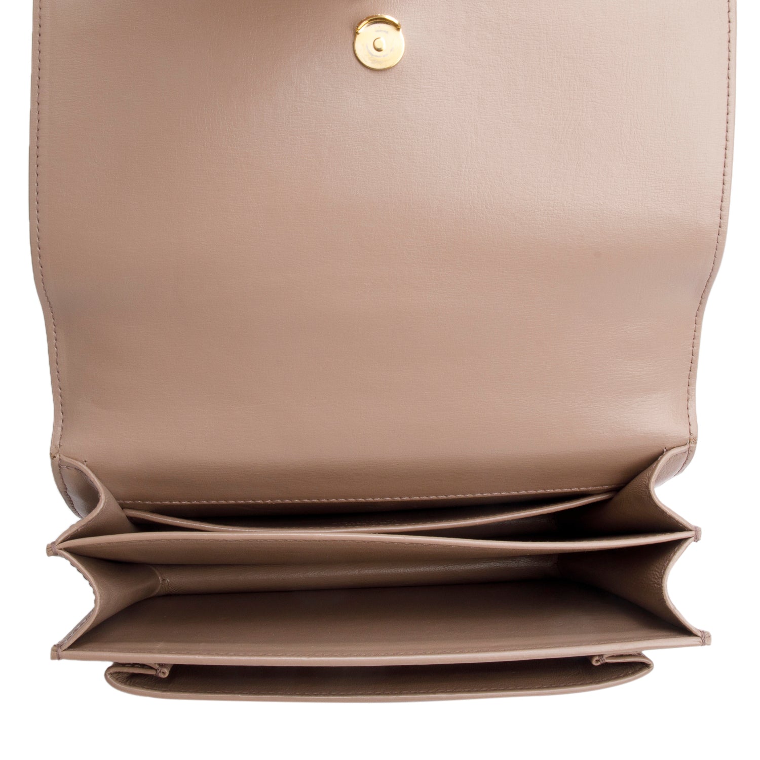 Saint Laurent 2023 Dark Beige Smooth Leather Medium Sunset Bag w/ Box