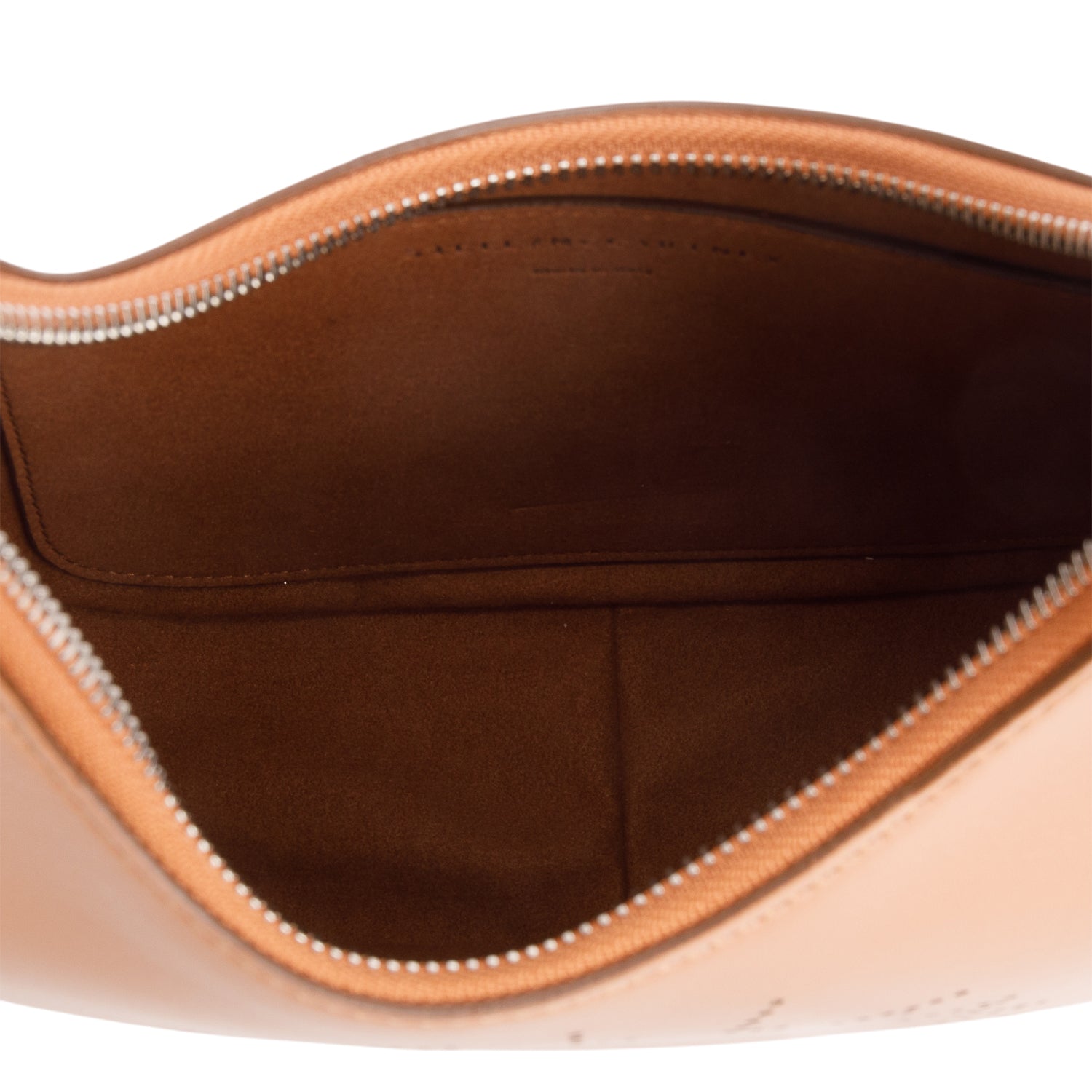 Stella McCartney Brown Perforated Logo Small Hobo Bag
