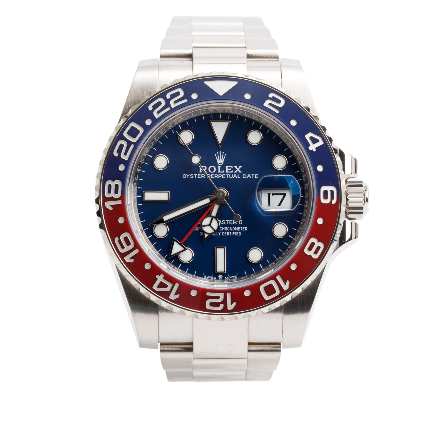Rolex 2025 18k White Gold GMT-Master II Pepsi 40 MM Automatic Watch Blue Dial 126719BLRO w/ Box & Papers
