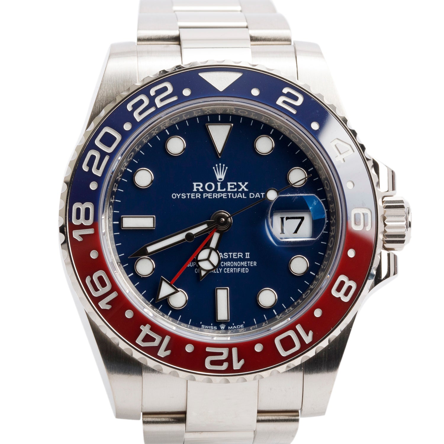 Rolex 2025 18k White Gold GMT-Master II Pepsi 40 MM Automatic Watch Blue Dial 126719BLRO w/ Box & Papers