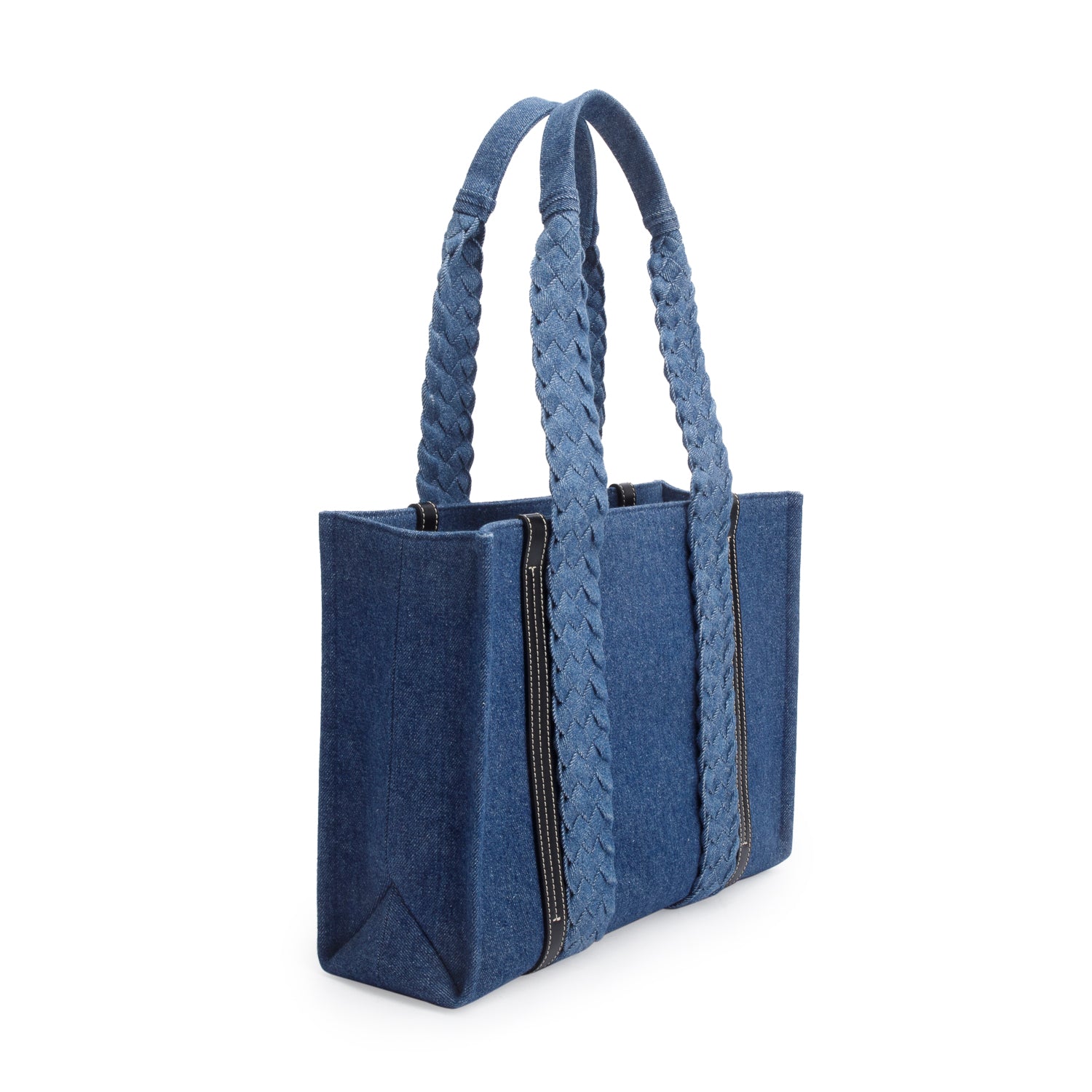 Chloe Blue Denim Medium Woody Tote Bag
