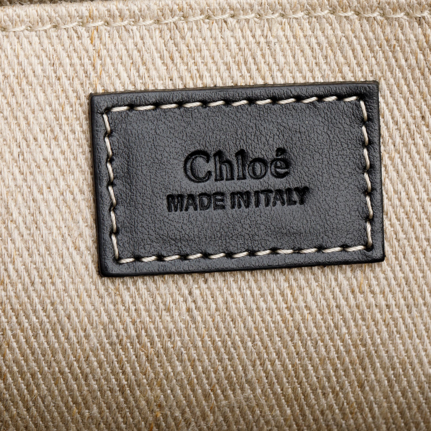 Chloe Blue Denim Medium Woody Tote Bag