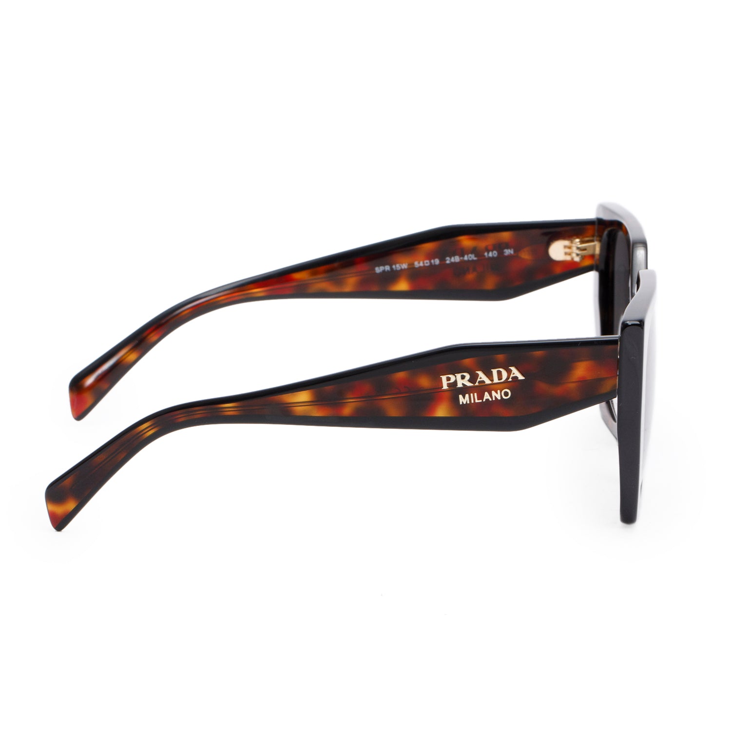 Prada SPR 15W Tortoise Acetate Rectangle Sunglasses w/ Box & Case