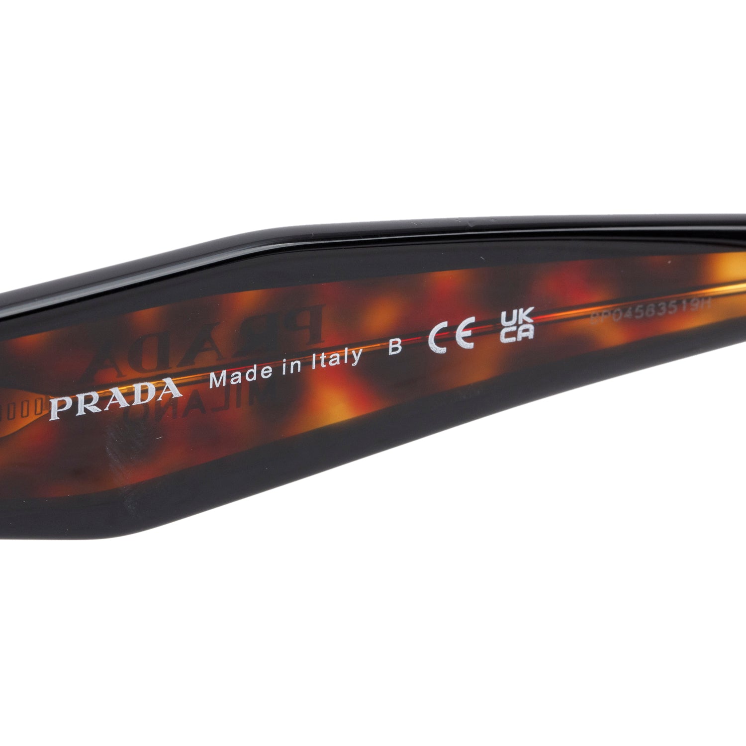 Prada SPR 15W Tortoise Acetate Rectangle Sunglasses w/ Box & Case