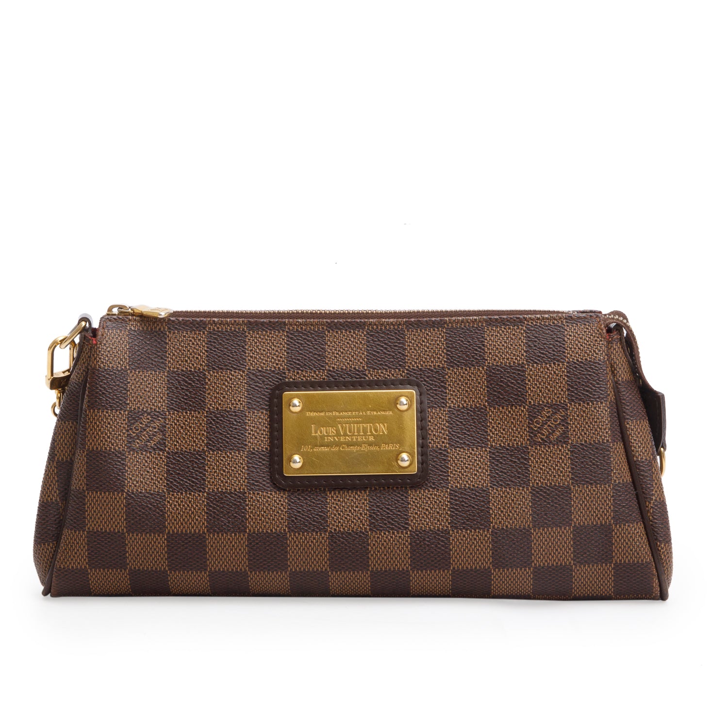 Louis Vuitton Damier Ebene Eva Clutch w/ Straps