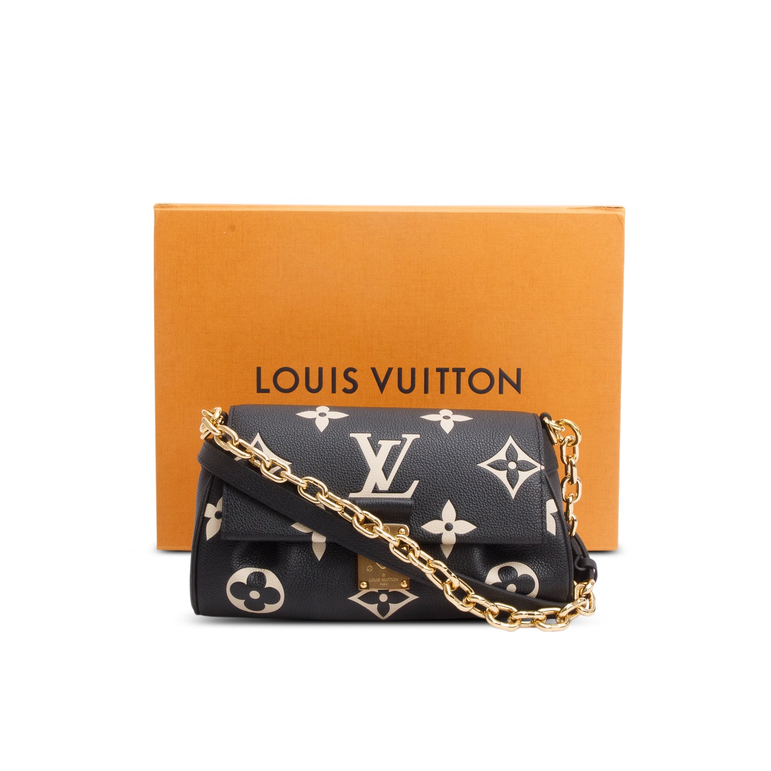 Louis Vuitton Black Empreinte Monogram Giant Favorite w/ Box & Strap