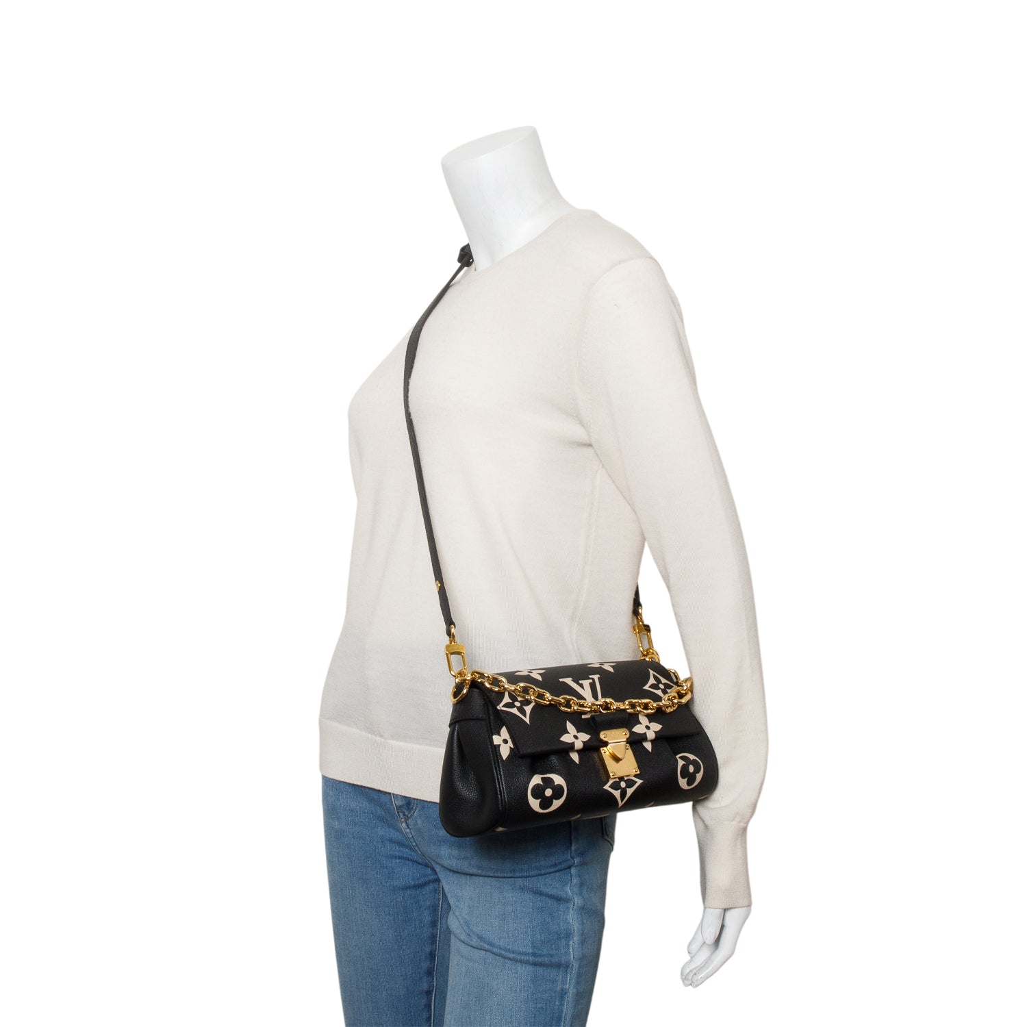 Louis Vuitton Black Empreinte Monogram Giant Favorite w/ Box & Strap